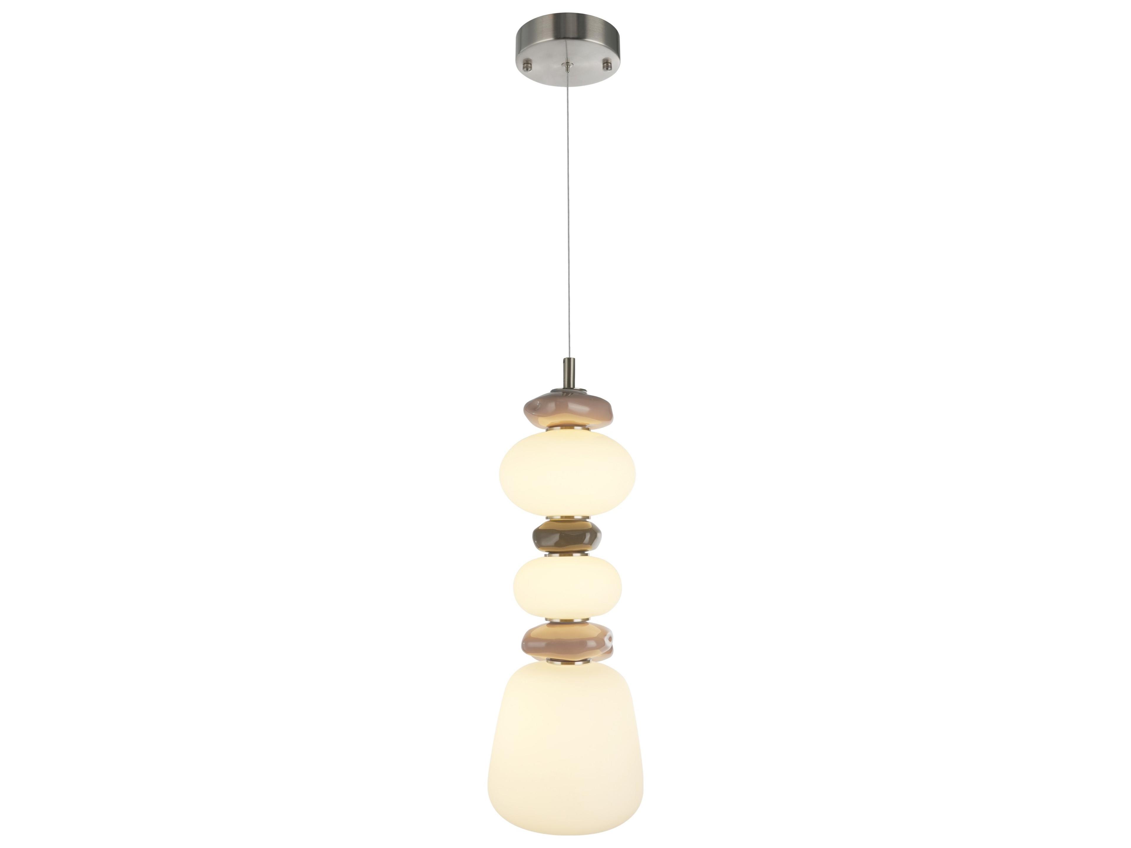 Strata LED Pendant in Satin Nickel