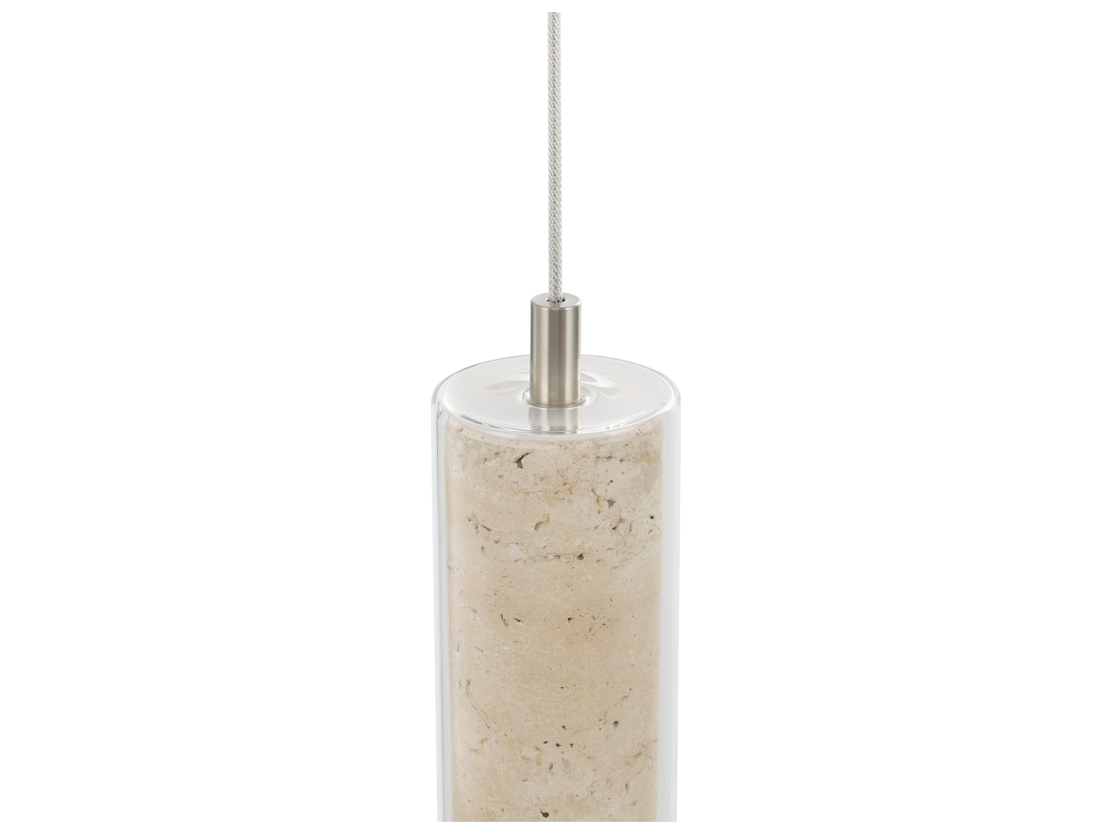 Artcraft Zara 1-Light Brushed Nickel Cylinder Linear Mini Pendant