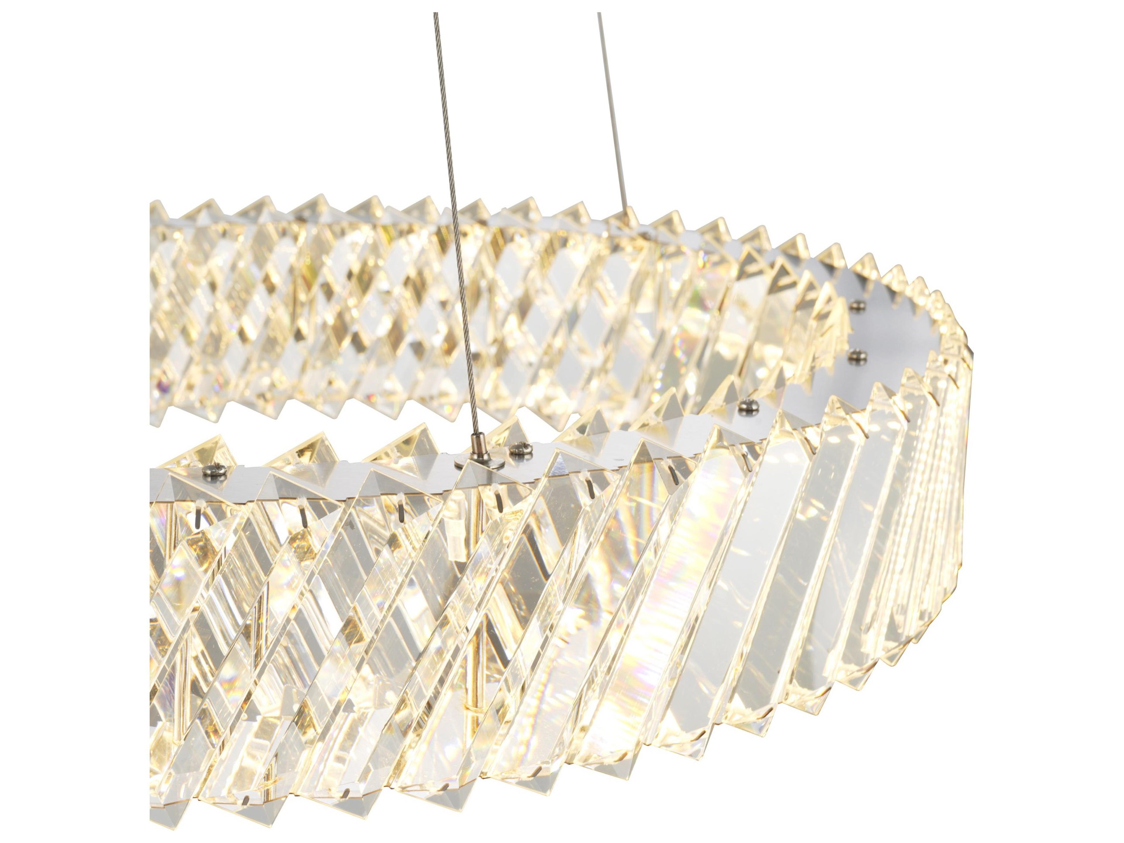 Artcraft Alya 1-Light Polished Nickel Round Chandelier