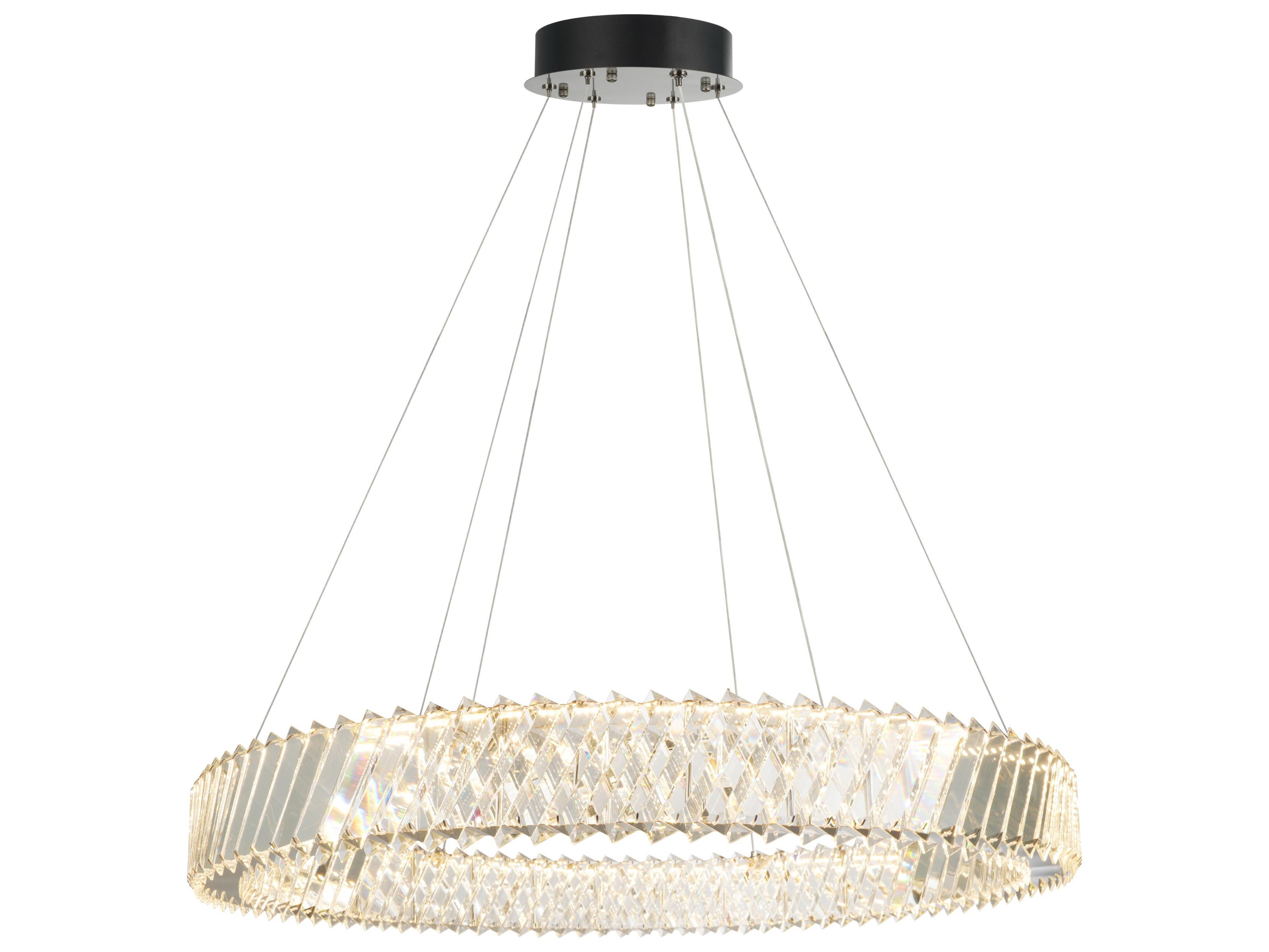 Artcraft Alya 1-Light Polished Nickel Round Chandelier