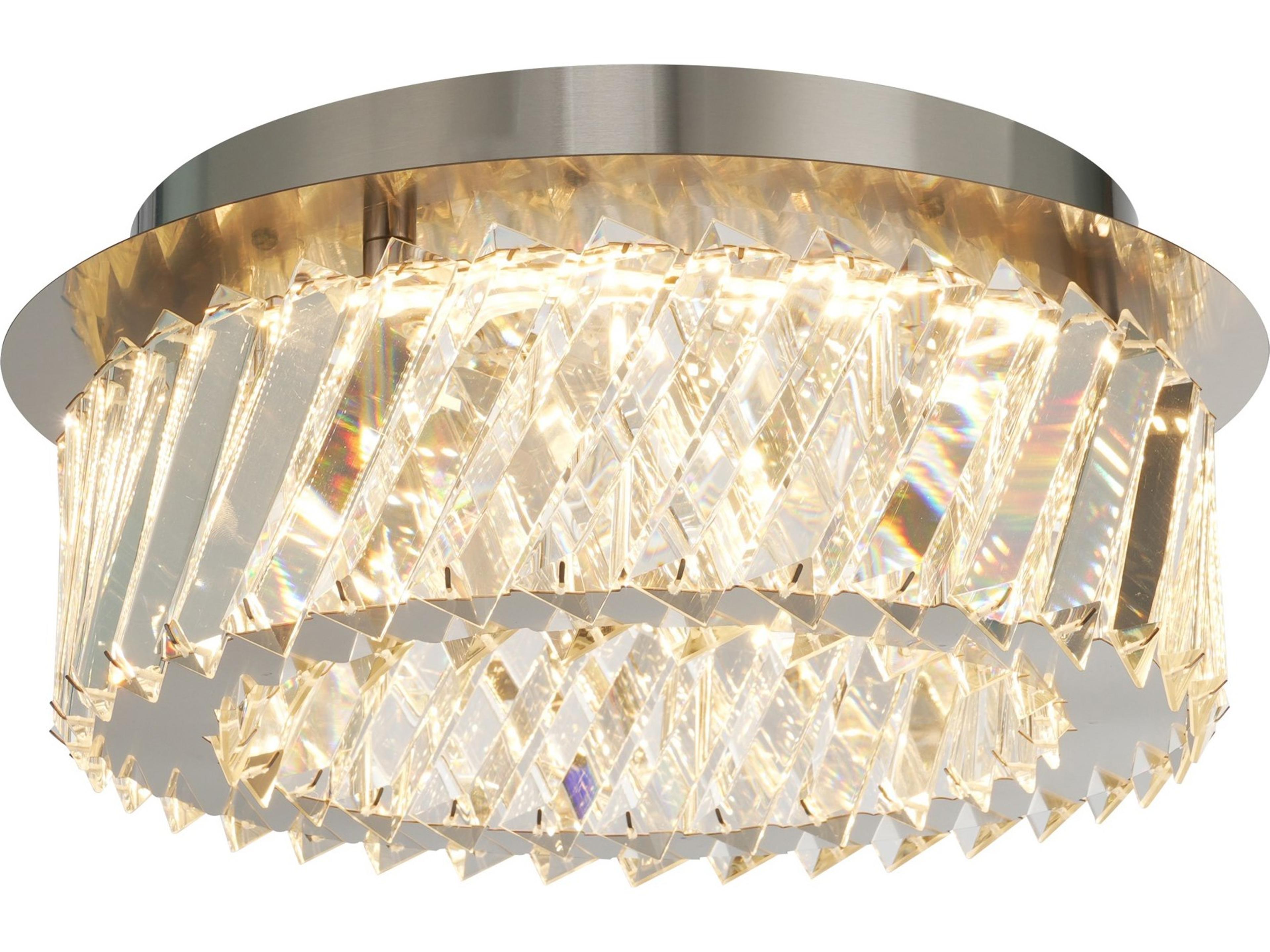 Alya LED Flush Mount in Polished Nickel Modern Ceiling Light