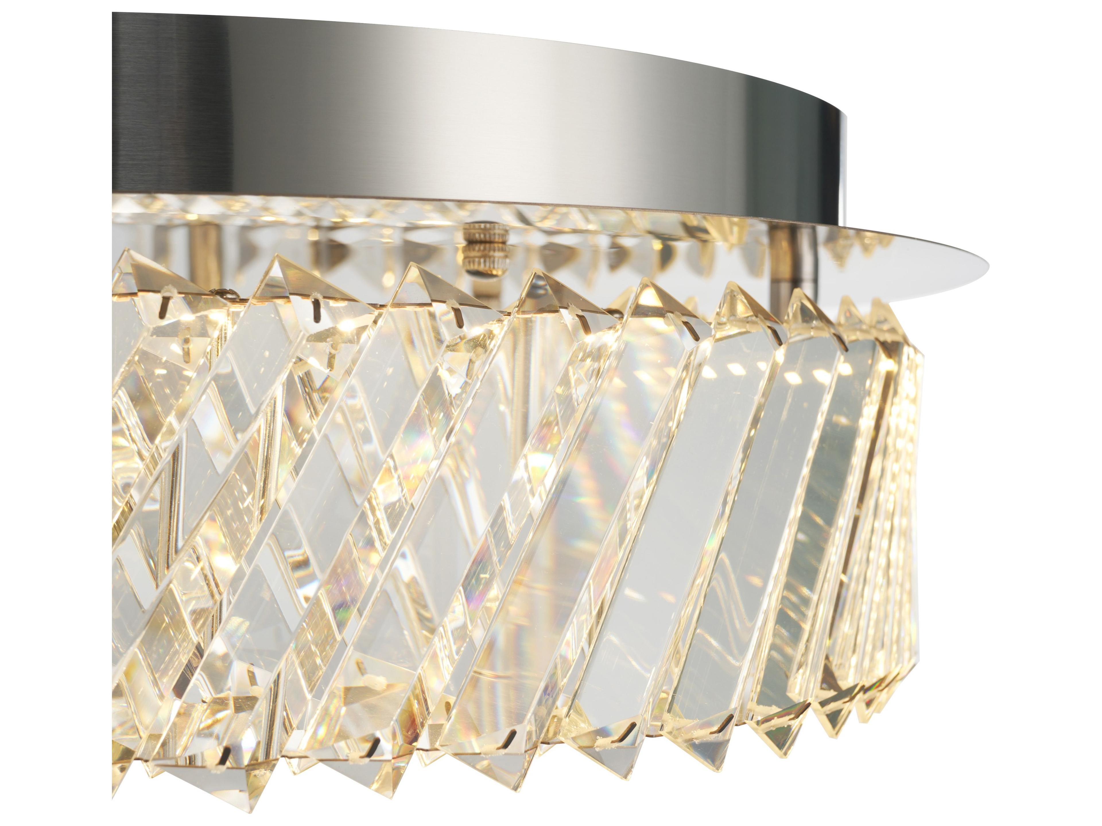 Artcraft Alya 1-Light Polished Nickel Round Flush Mount
