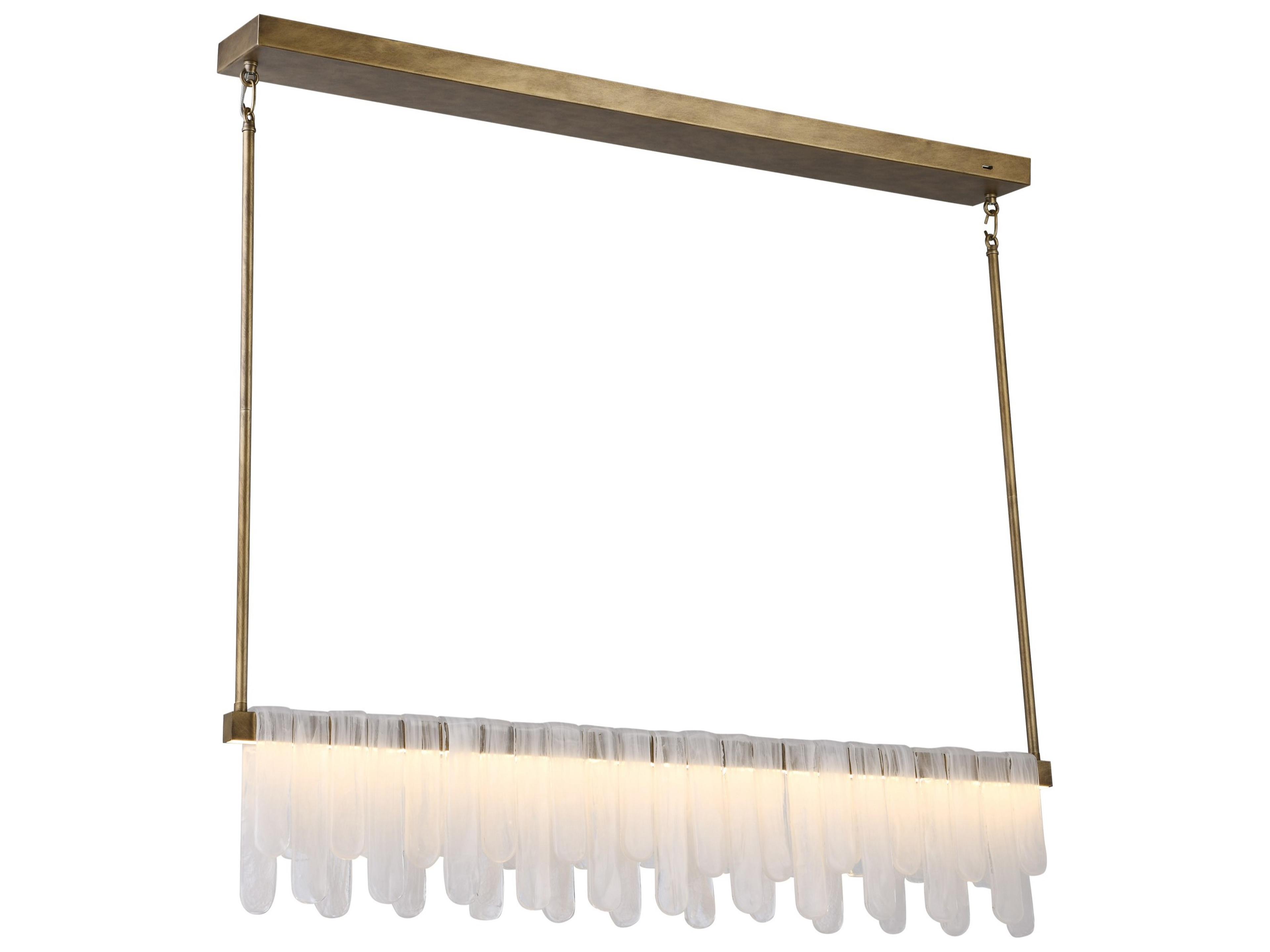 Roselle LED Linear Chandelier in Legacy Brass