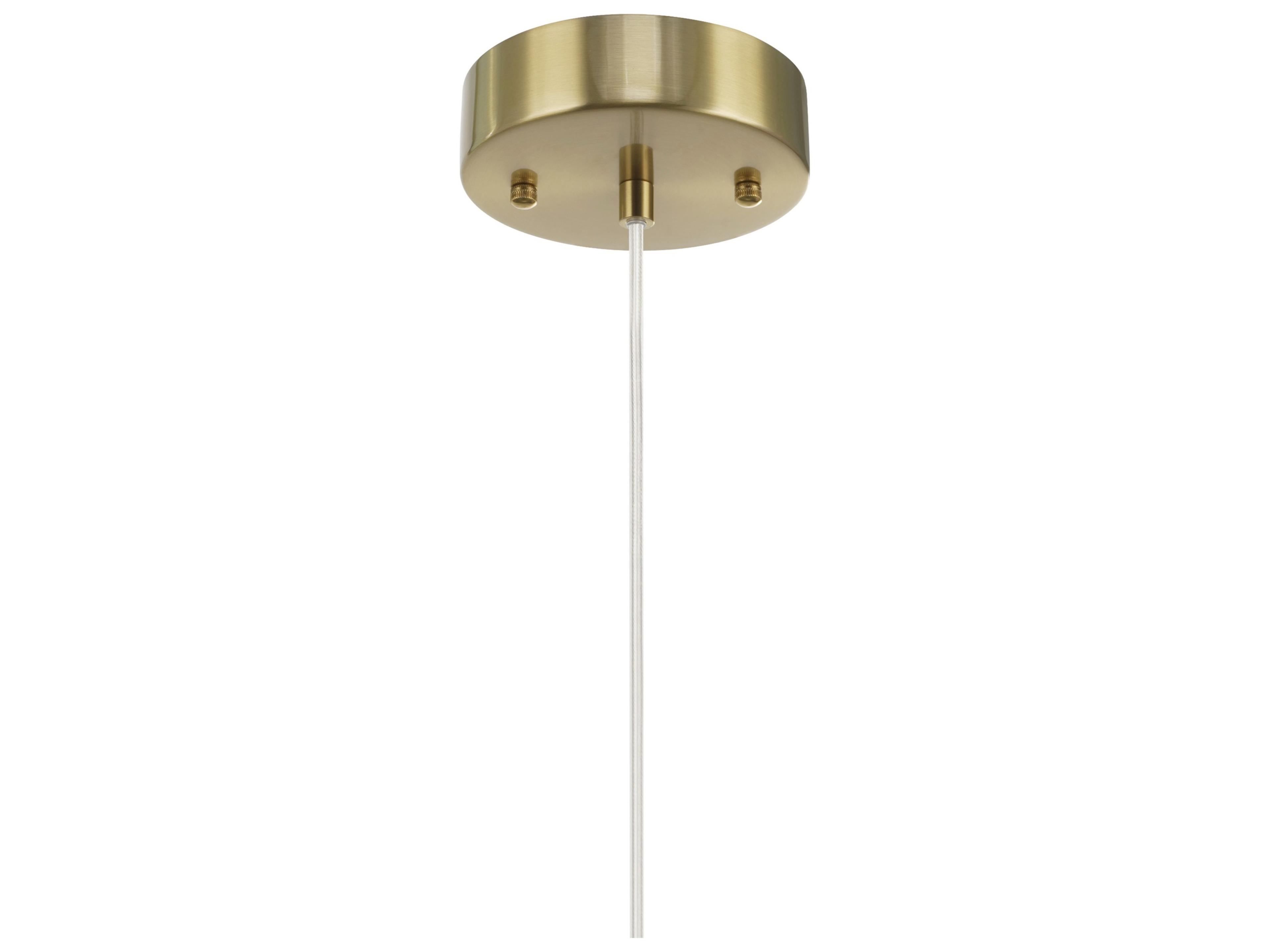 Artcraft Nebulosa 1-Light Brass Cylinder Mini Pendant