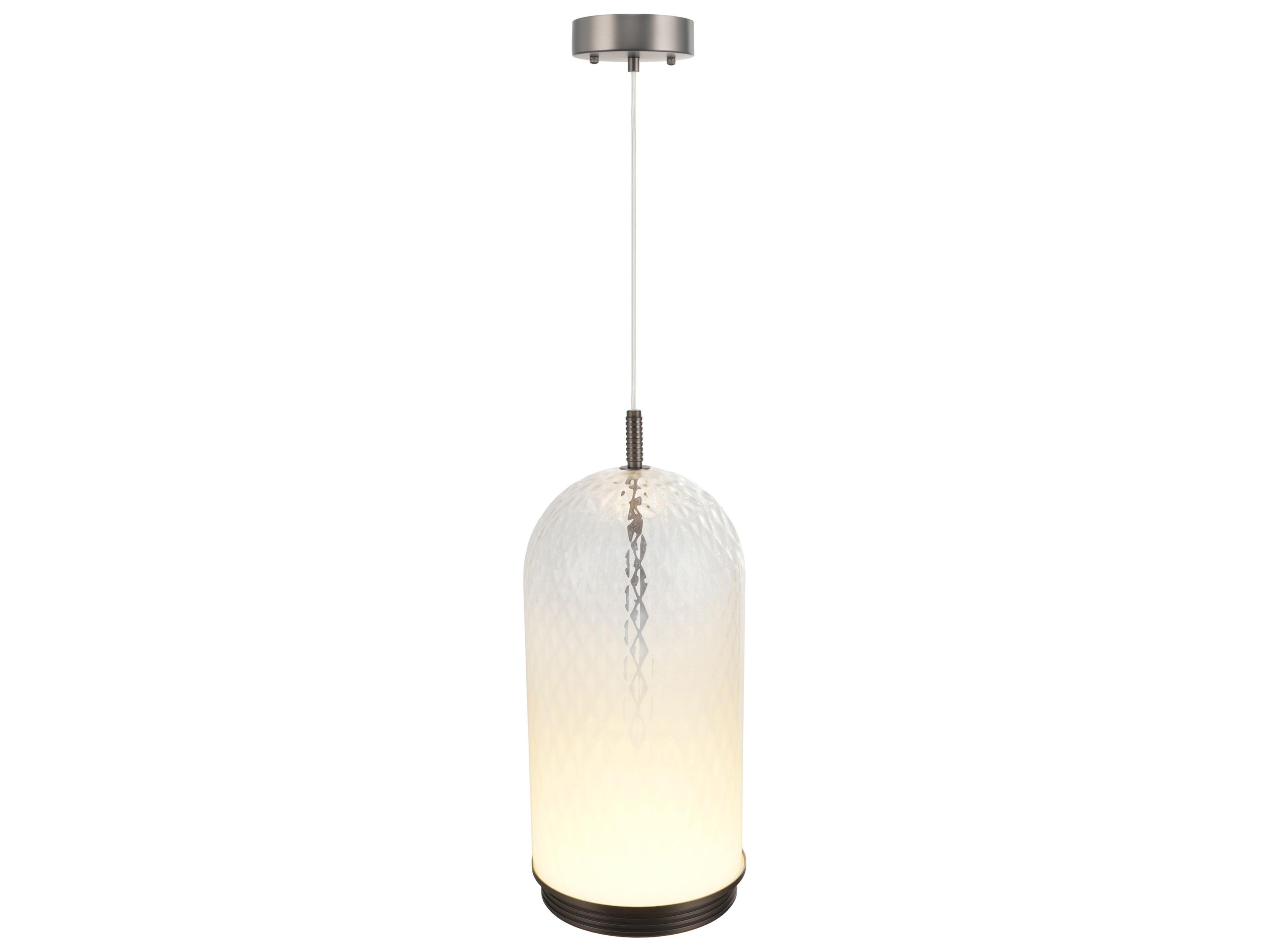 Artcraft Nebulosa 1-Light Graphite Gray Cylinder Mini Pendant