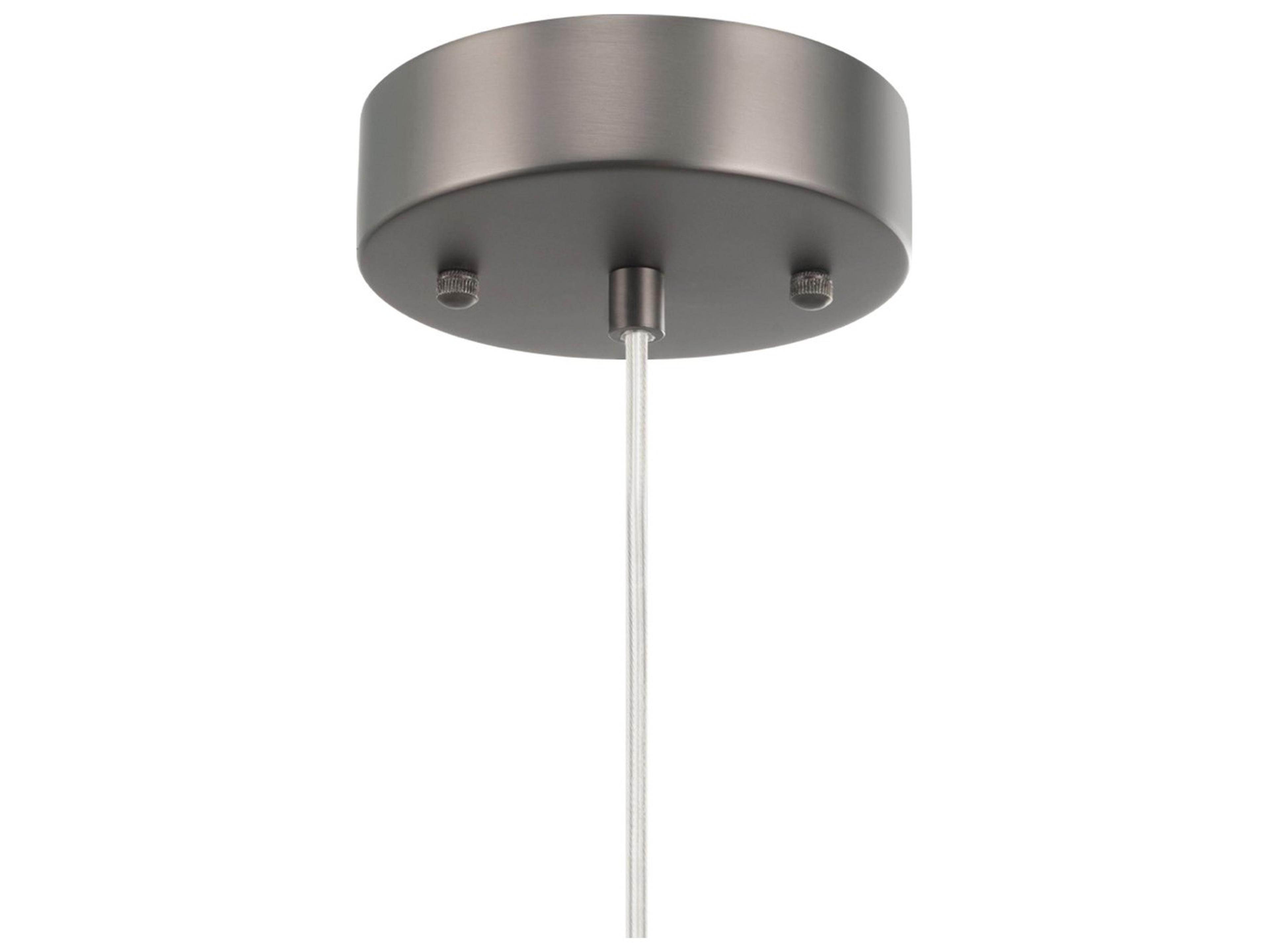 Artcraft Nebulosa 1-Light Graphite Gray Cylinder Mini Pendant