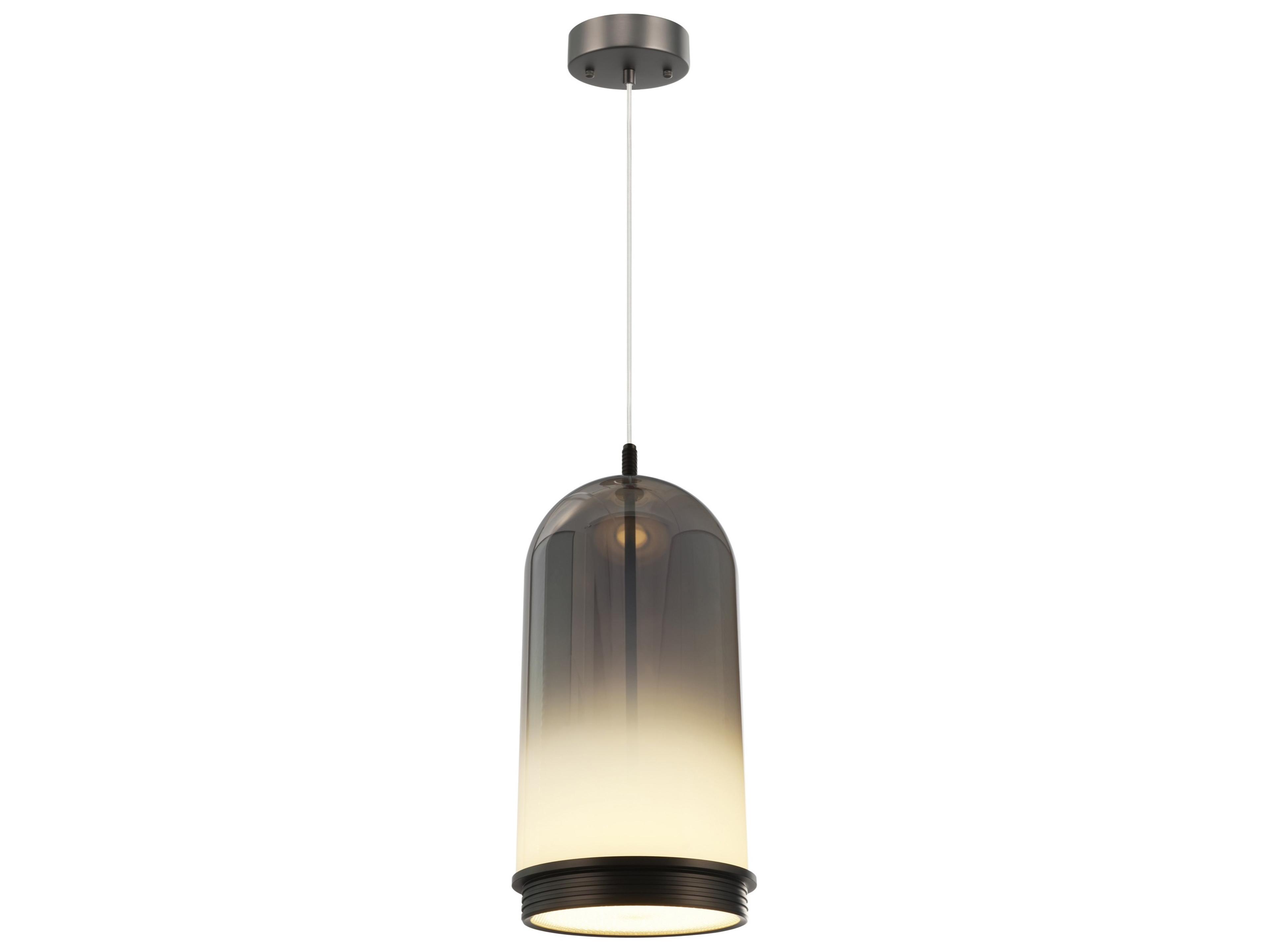 Nebulosa LED Pendant Light in Graphite with Smoke Ombre Glass