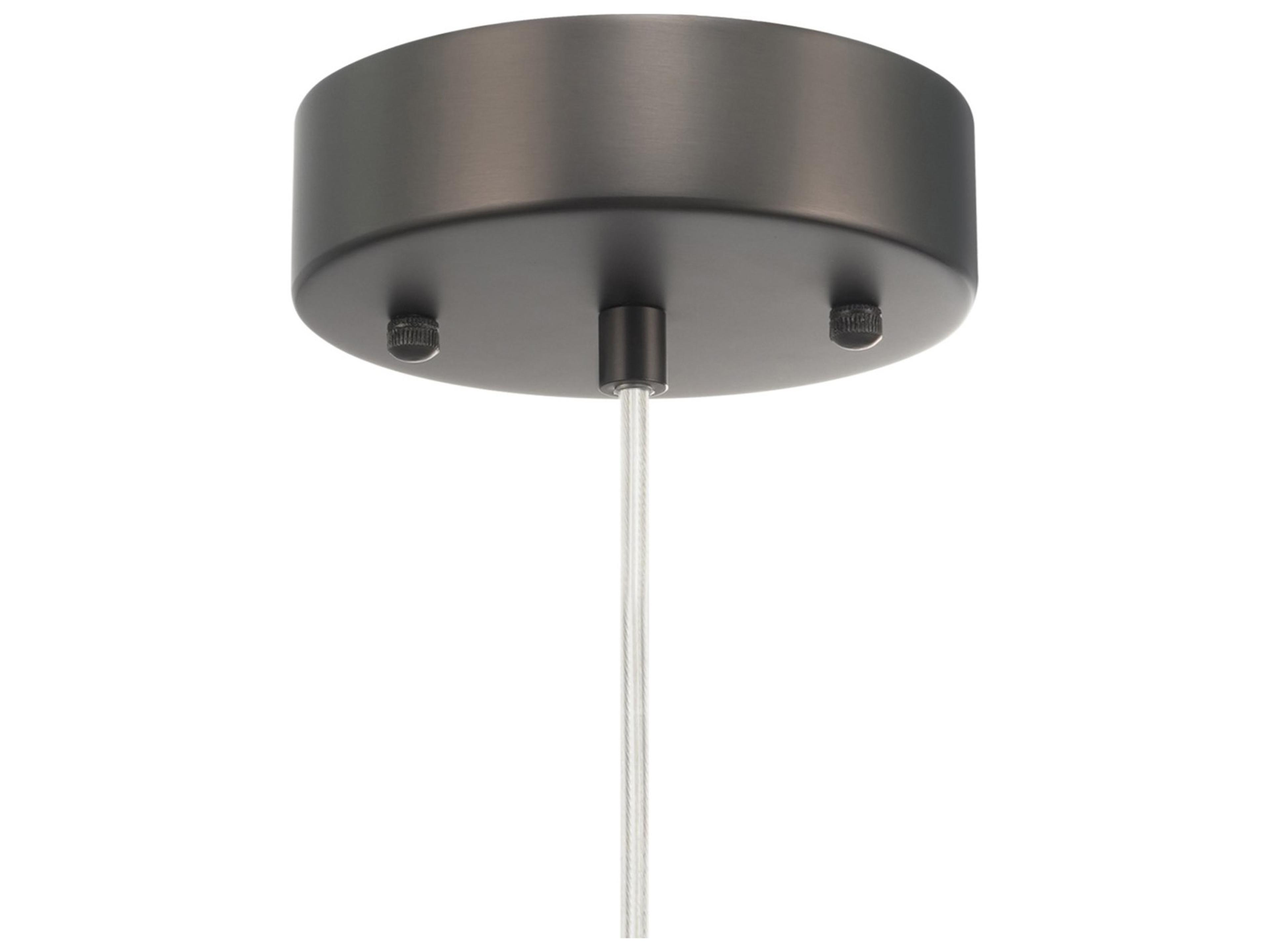 Artcraft Nebulosa 1-Light Graphite Gray Cylinder Mini Pendant