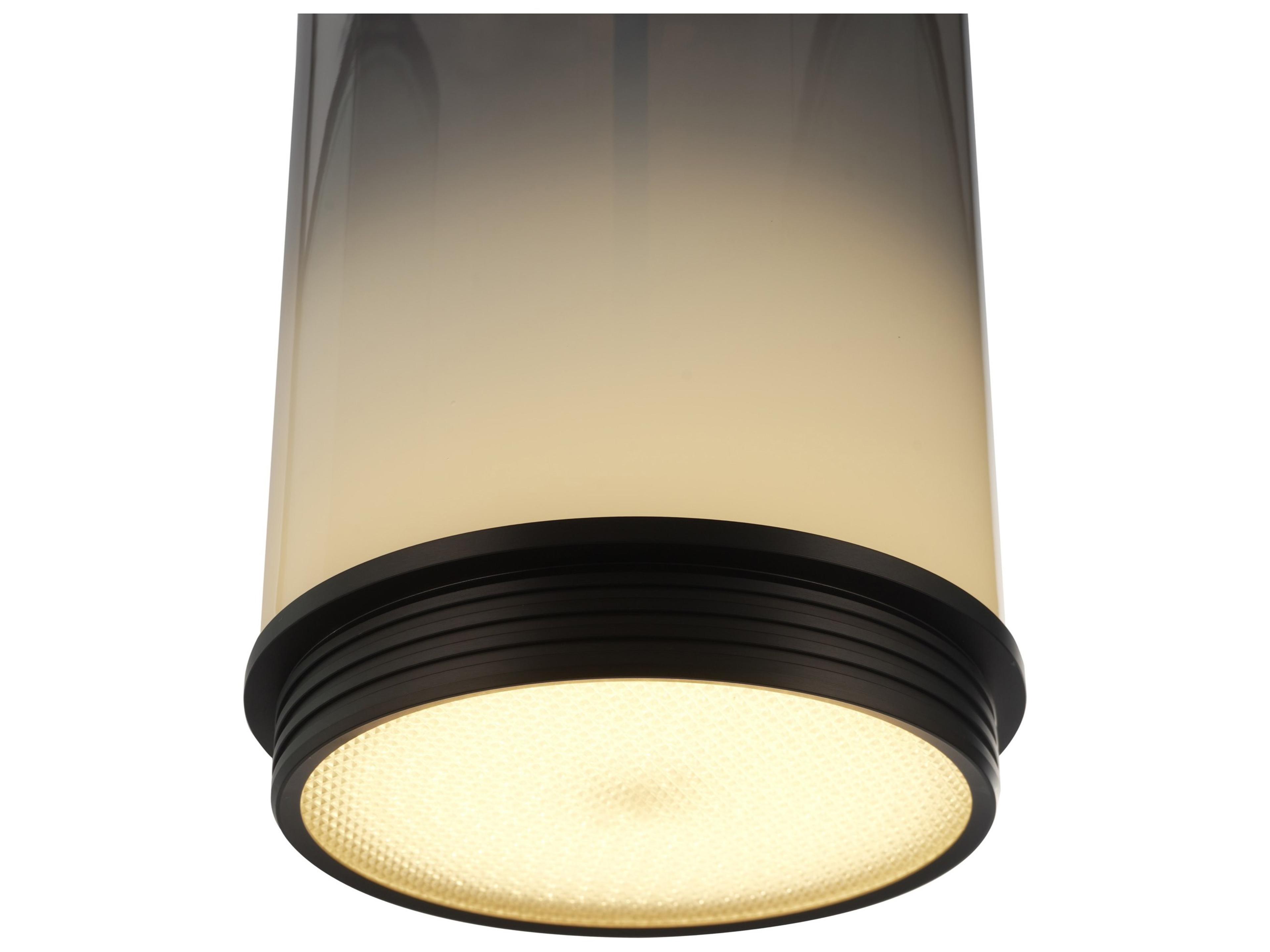 Artcraft Nebulosa 1-Light Graphite Gray Cylinder Mini Pendant