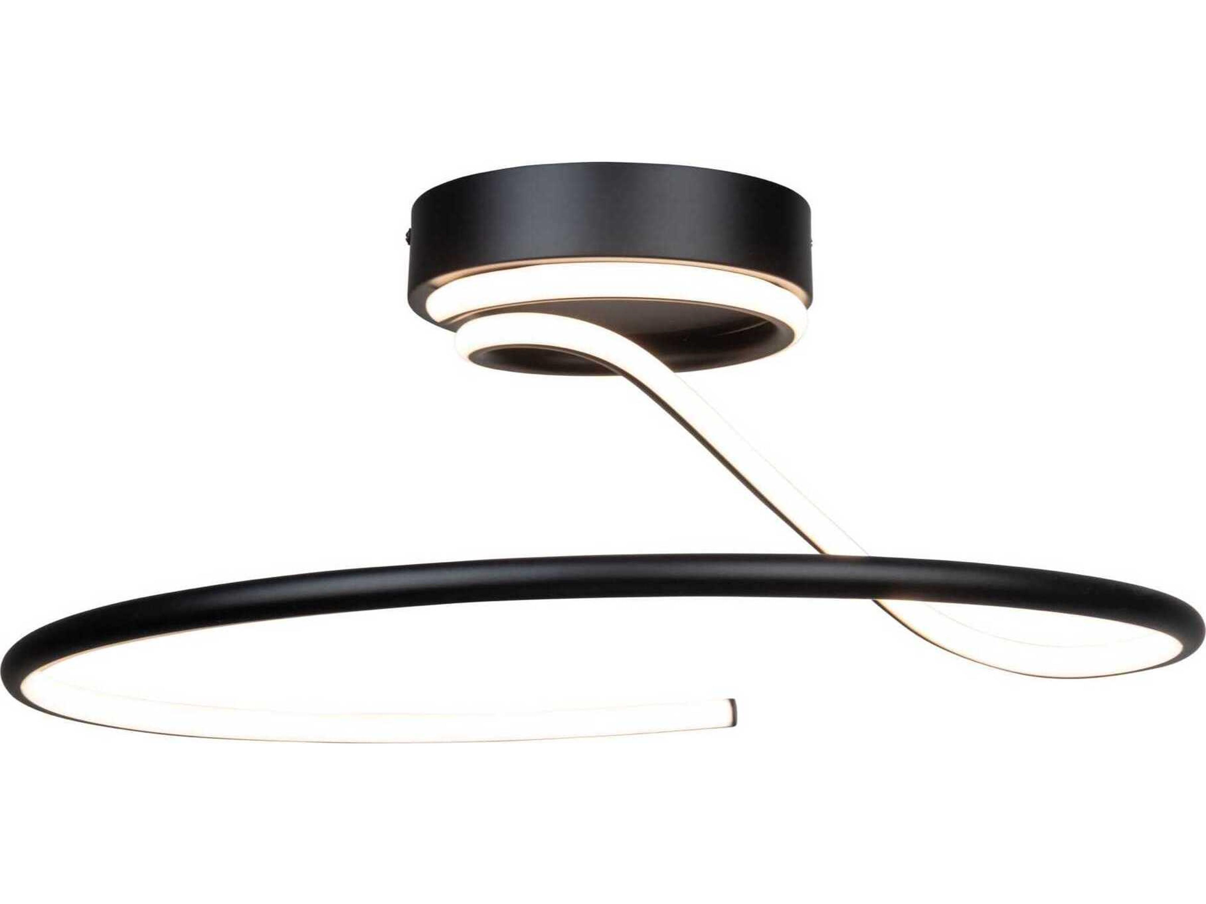 Artcraft Halo Black LED Semi Flush Mount