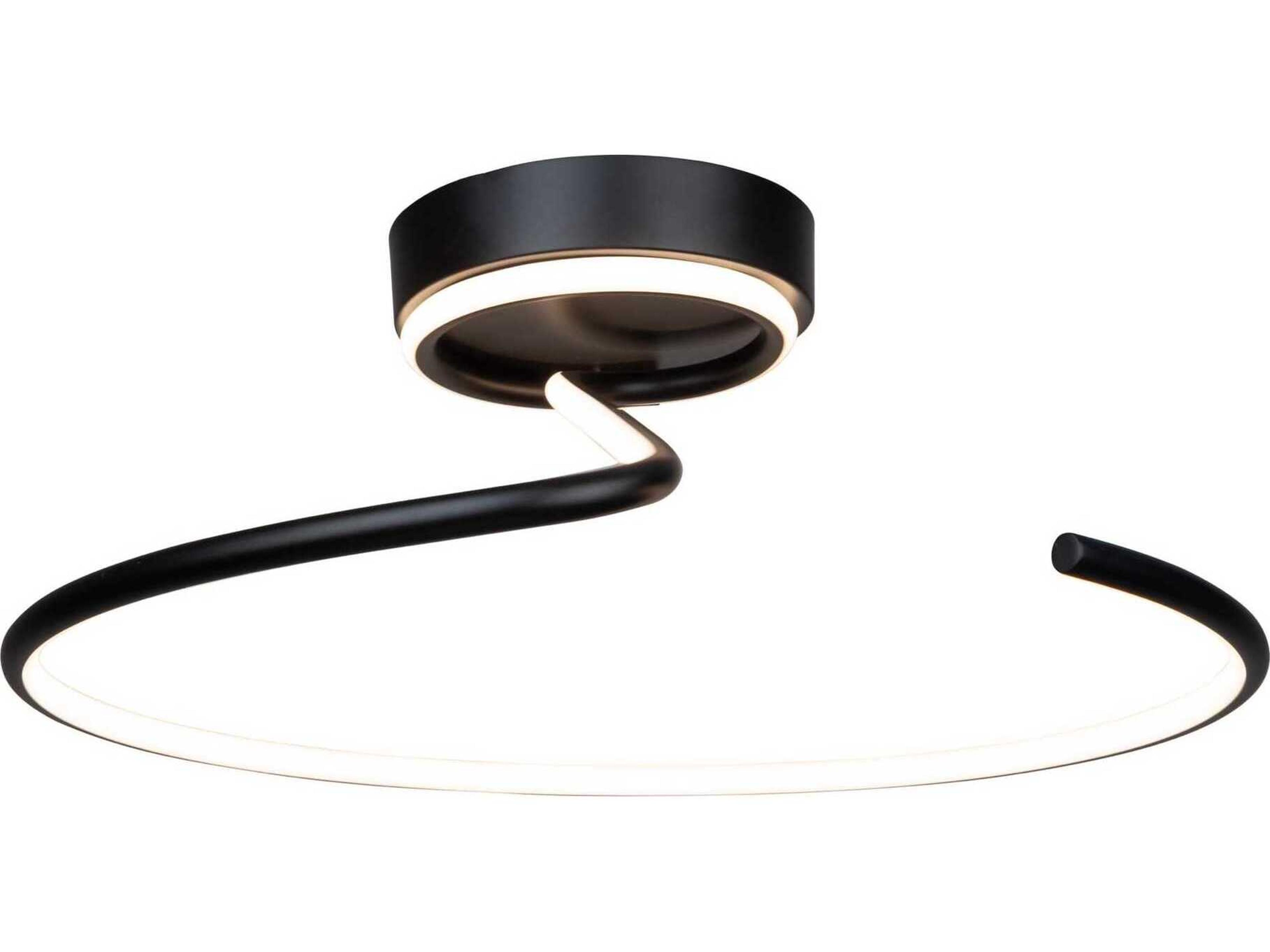 Artcraft Halo Black LED Semi Flush Mount