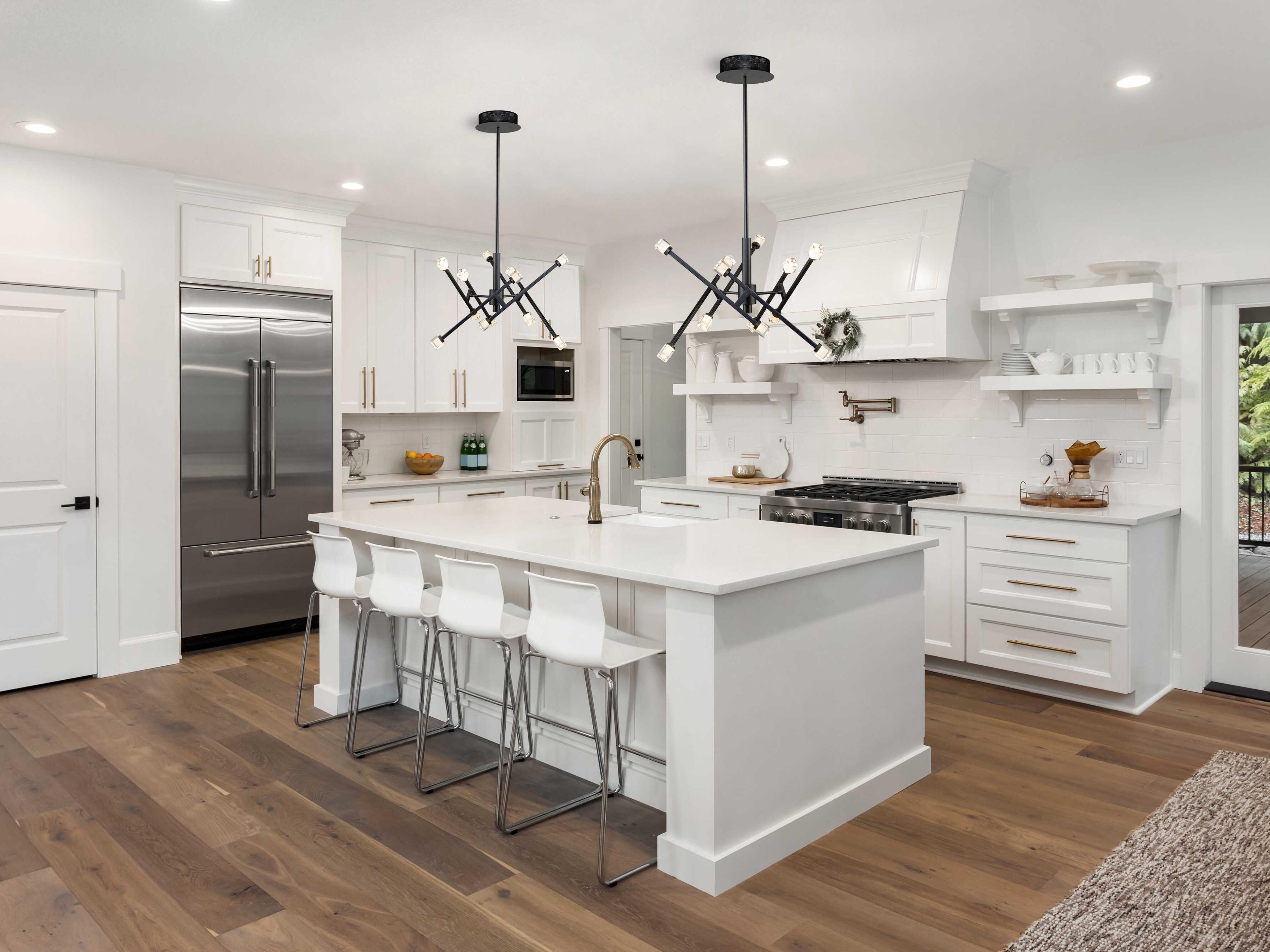 Artcraft Batton 12-Light Black Glass LED Geometric Pendant