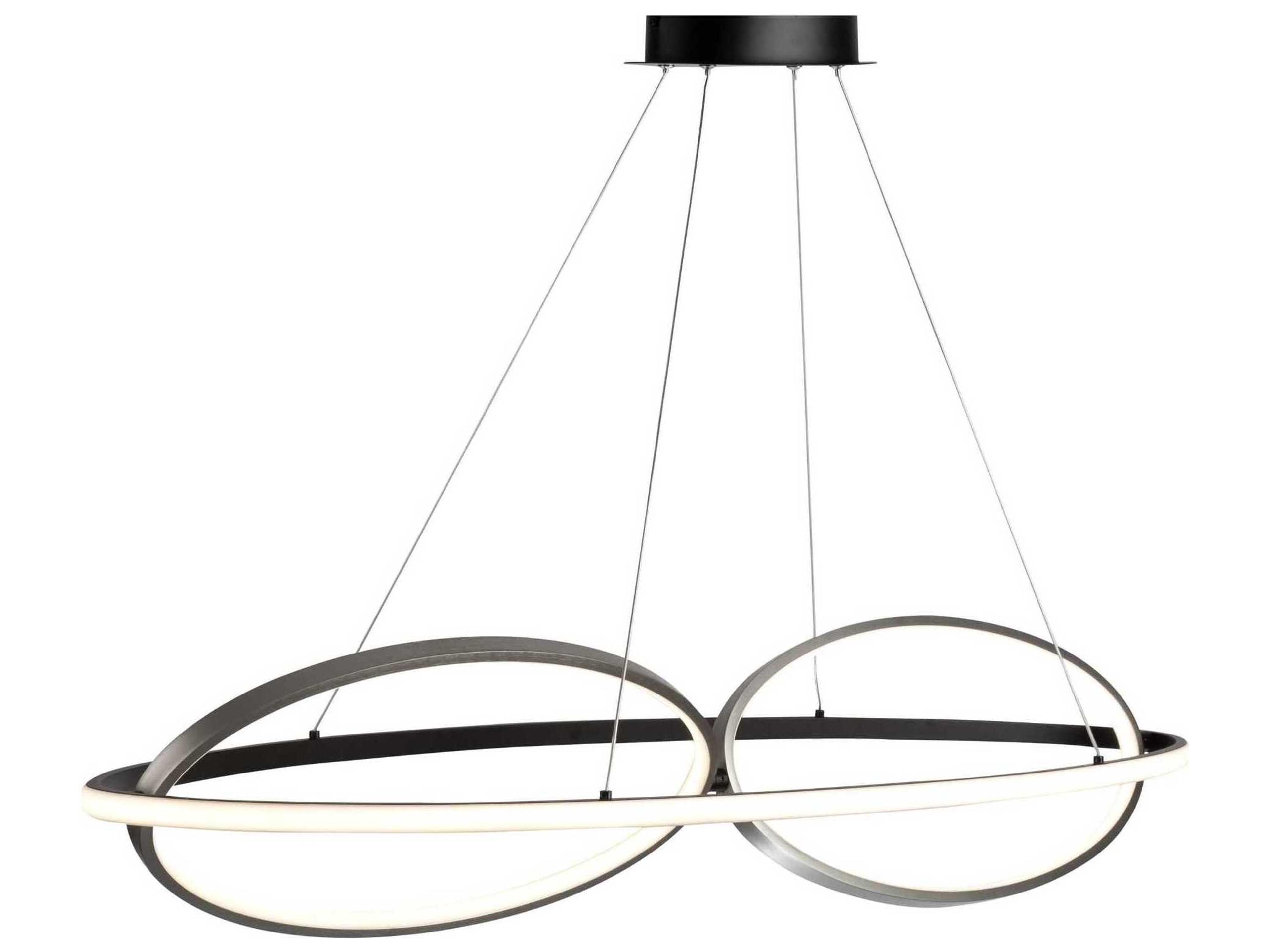 Artcraft Gemini Black Nickel LED Round Island Pendant