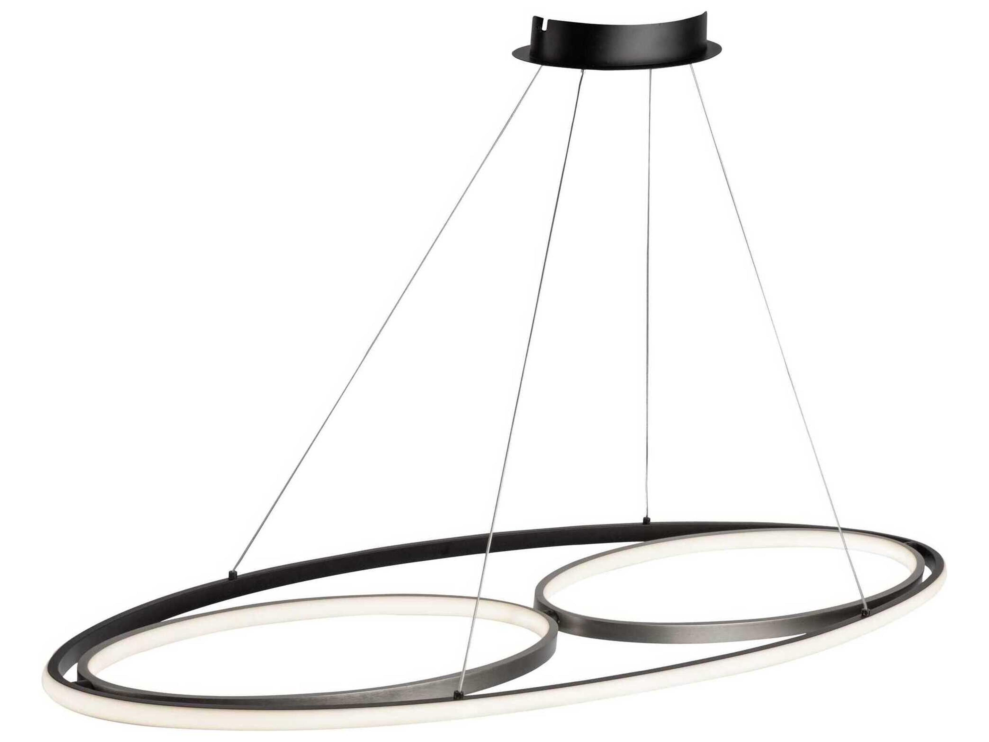 Artcraft Gemini Black Nickel LED Round Island Pendant