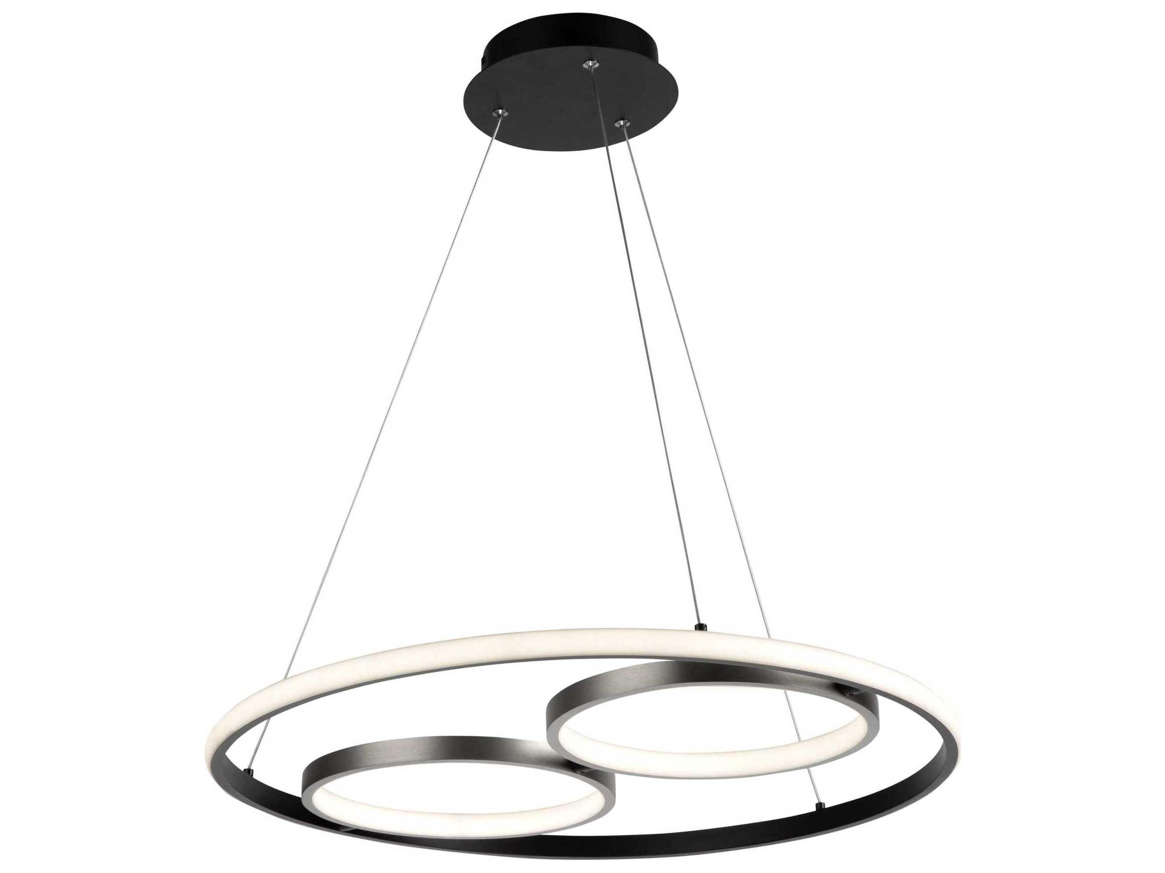 Artcraft Gemini Black Nickel LED Round Pendant