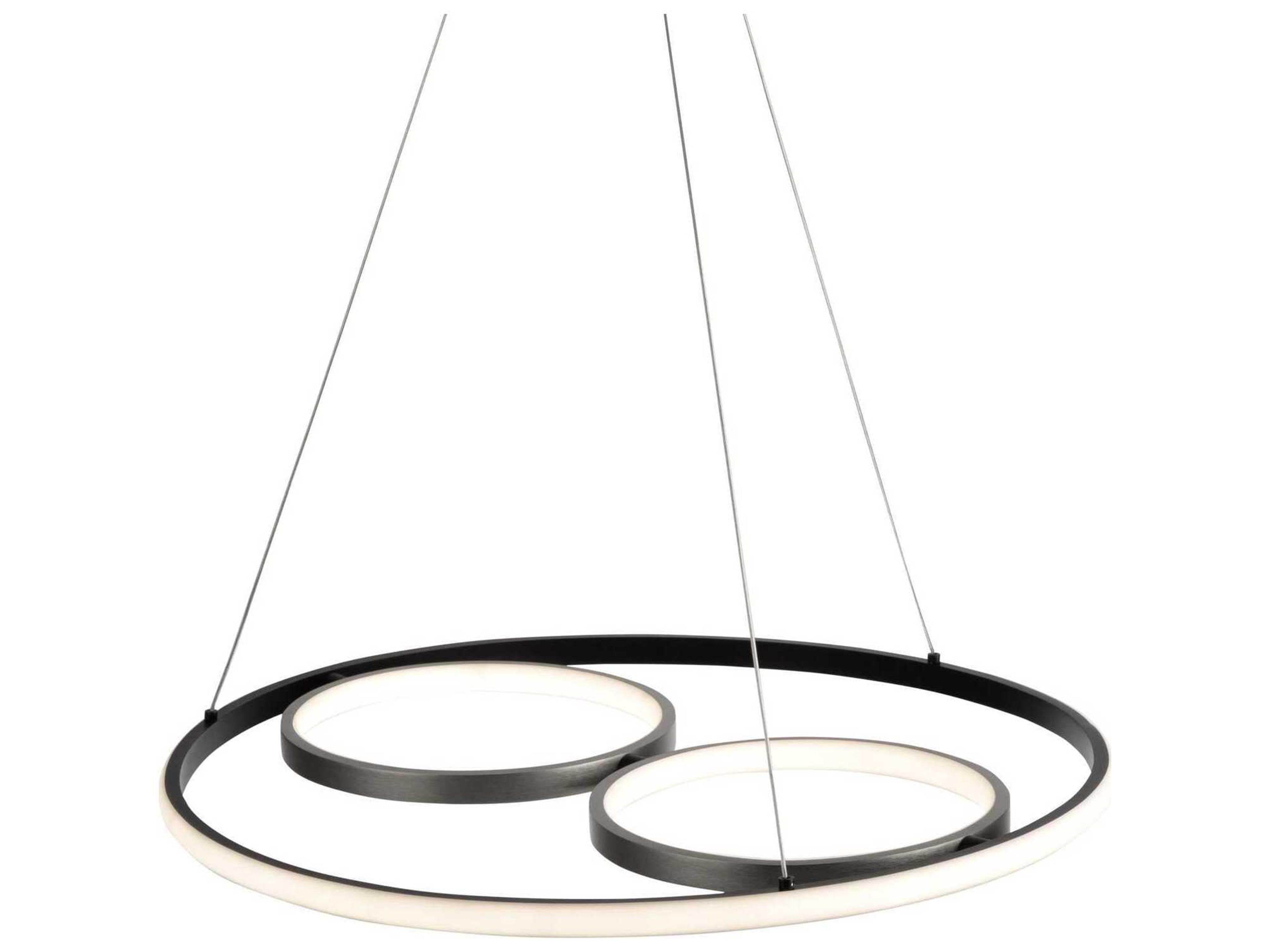 Artcraft Gemini Black Nickel LED Round Pendant