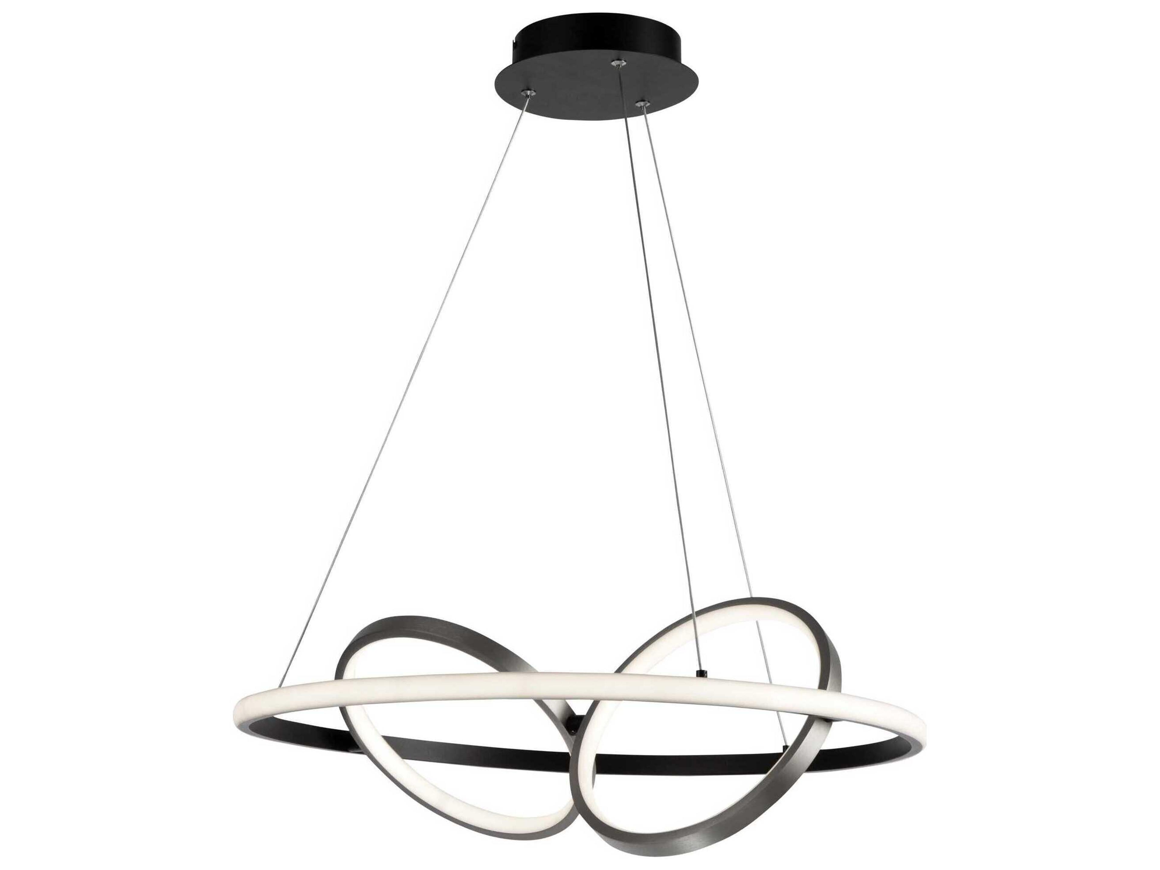 Artcraft Gemini Black Nickel LED Round Pendant