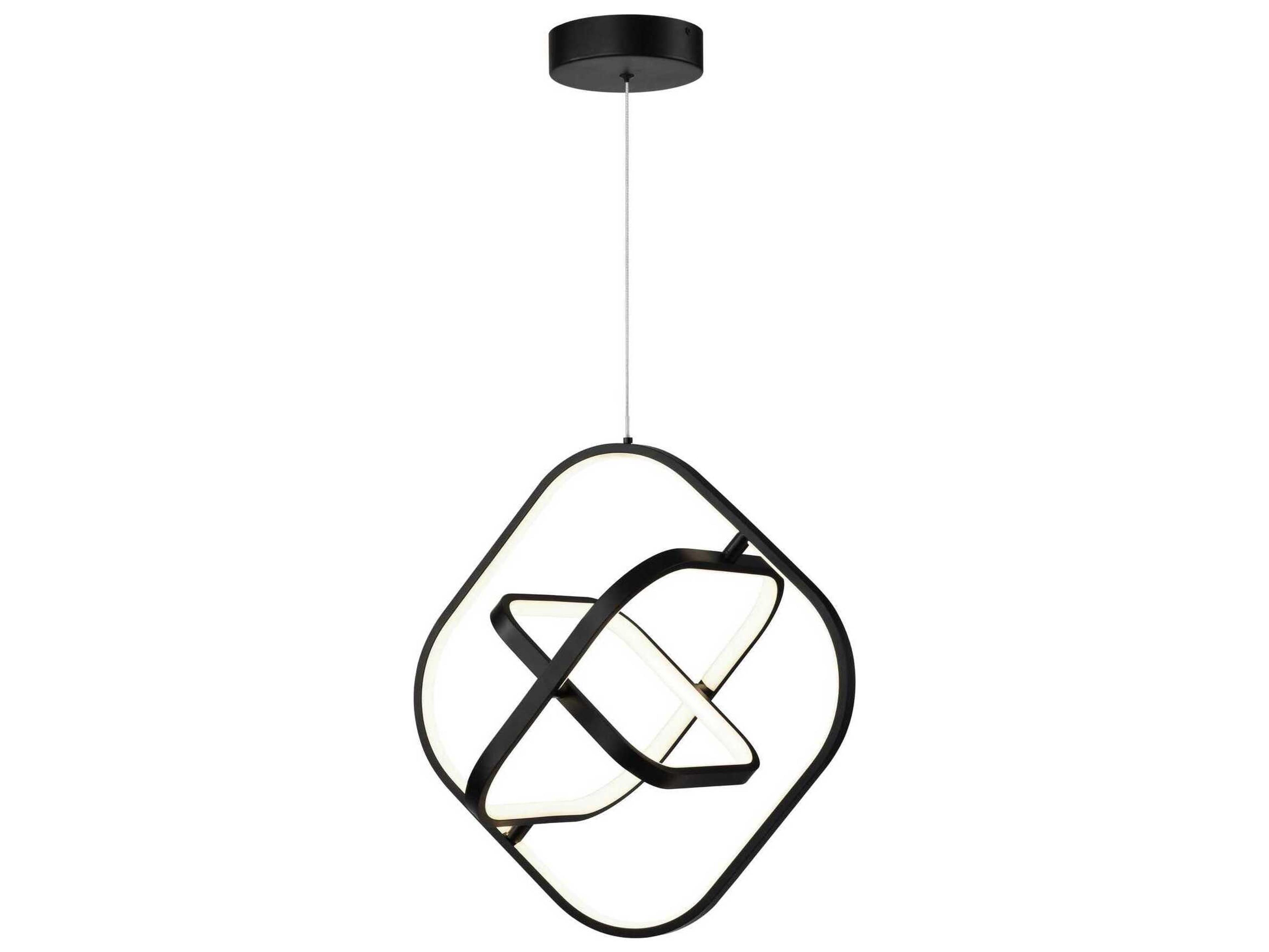 Sienna LED Pendant Semi Gloss Black Modern