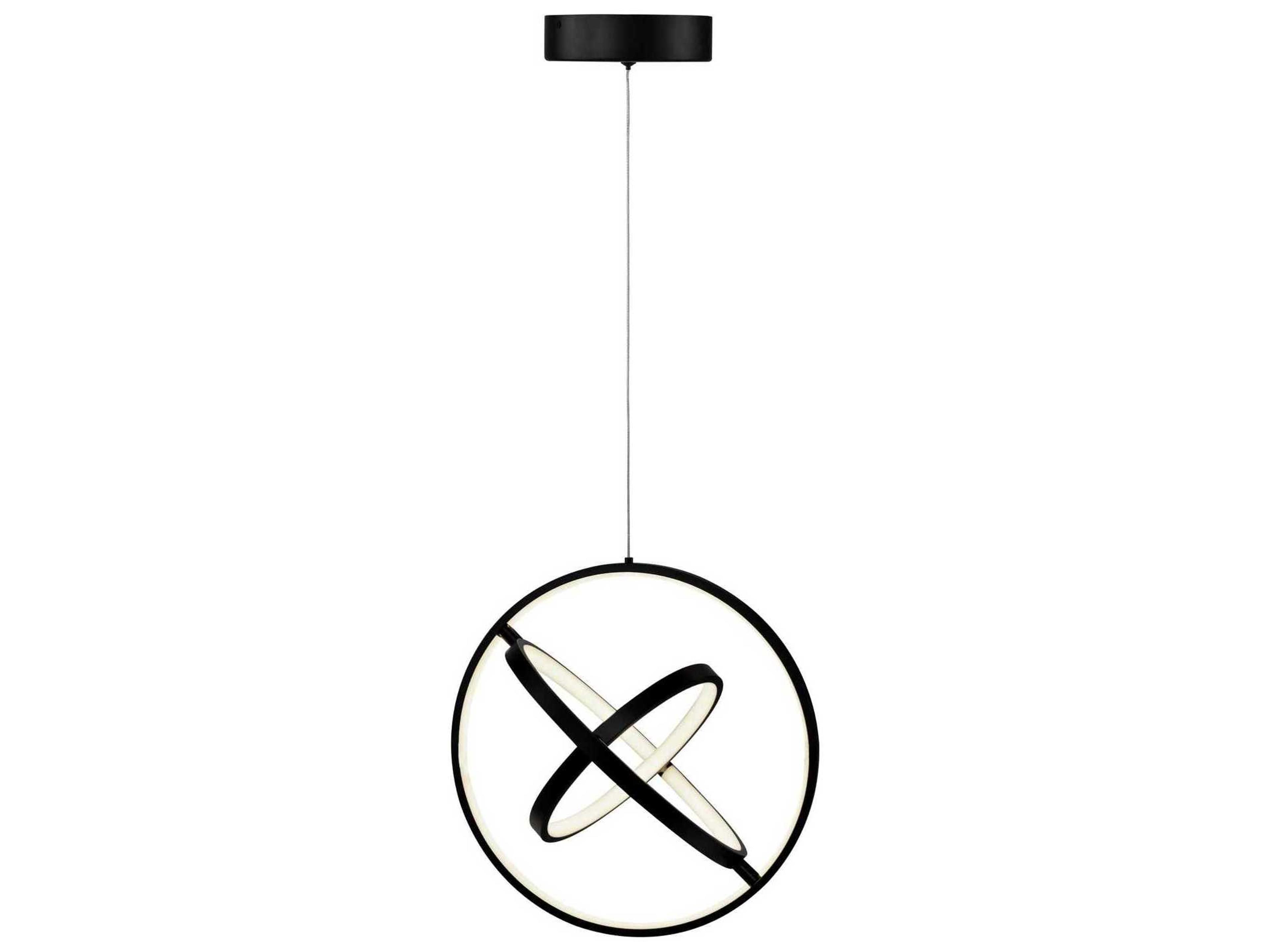 Artcraft Sienna Semi Gloss Black Geometric Pendant
