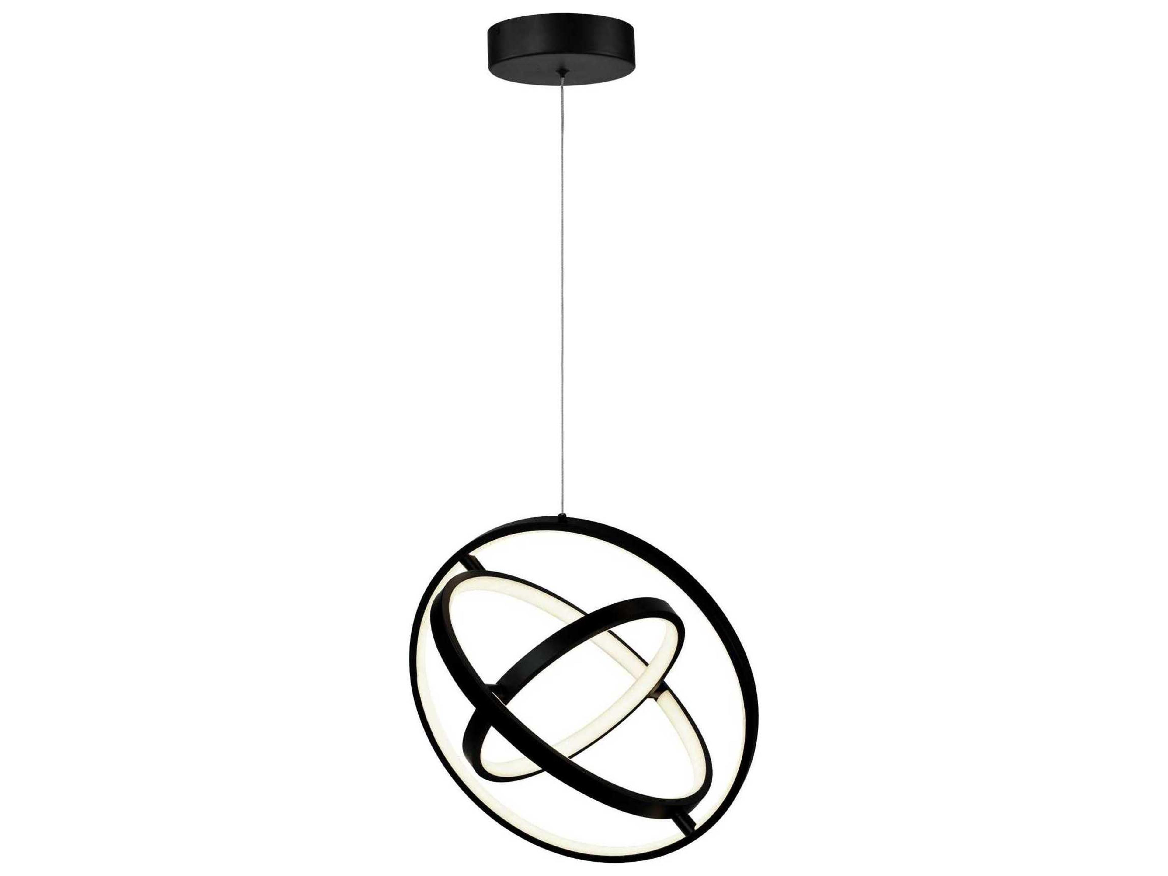 Artcraft Sienna Semi Gloss Black Geometric Pendant
