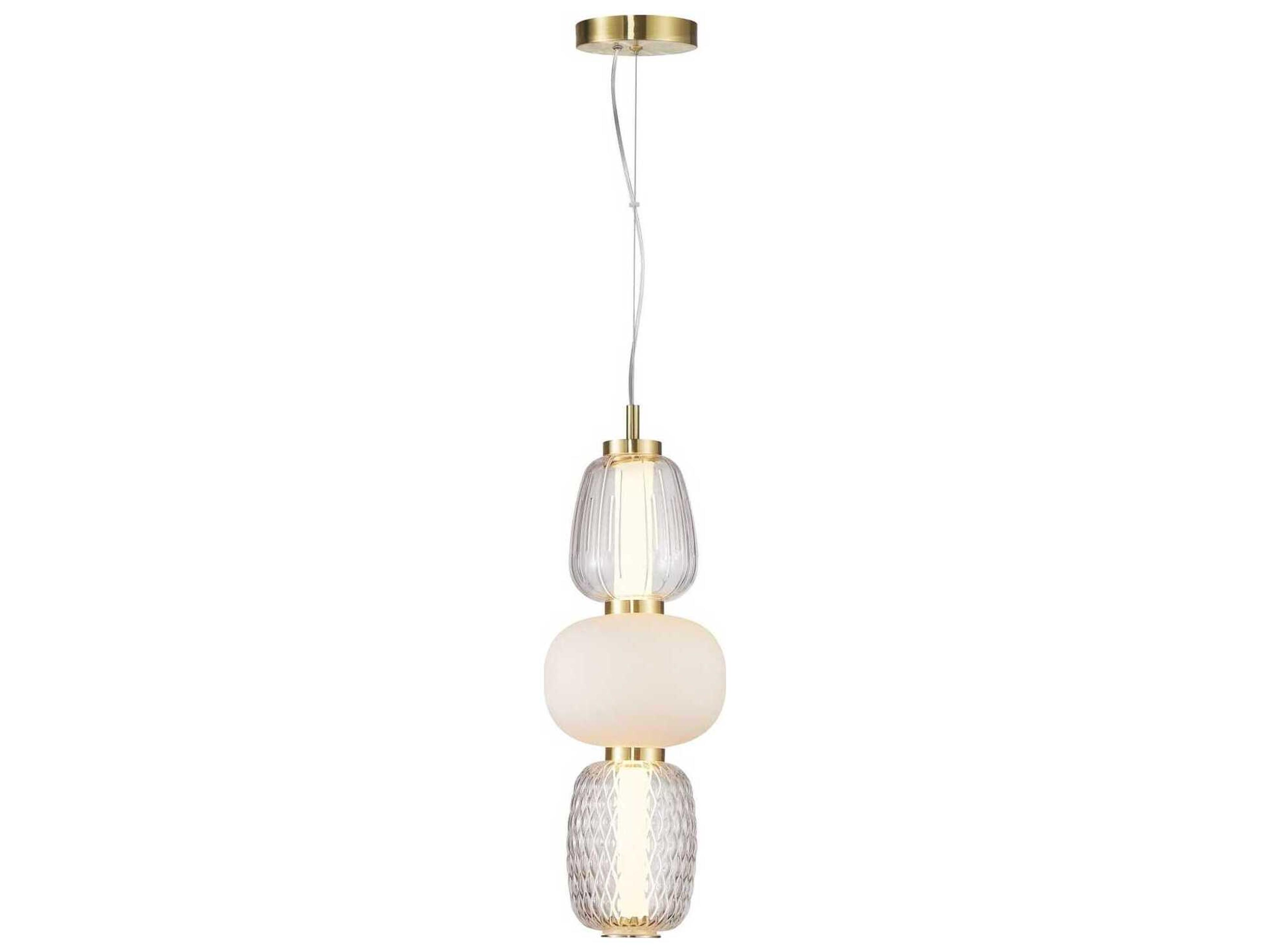 Artcraft Cyra 1-Light Brass Mini Pendant