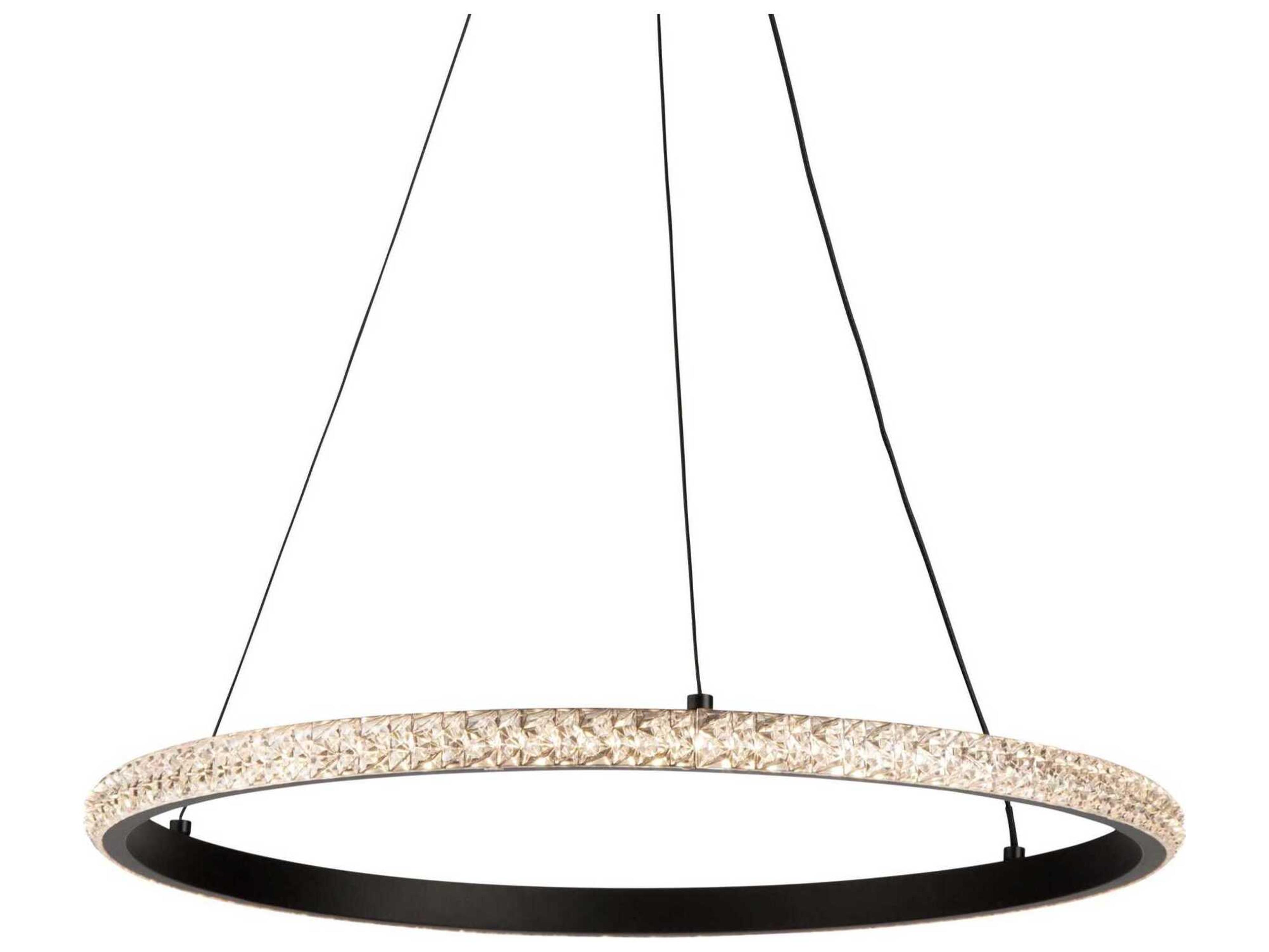 Artcraft Nova Black LED Round Pendant
