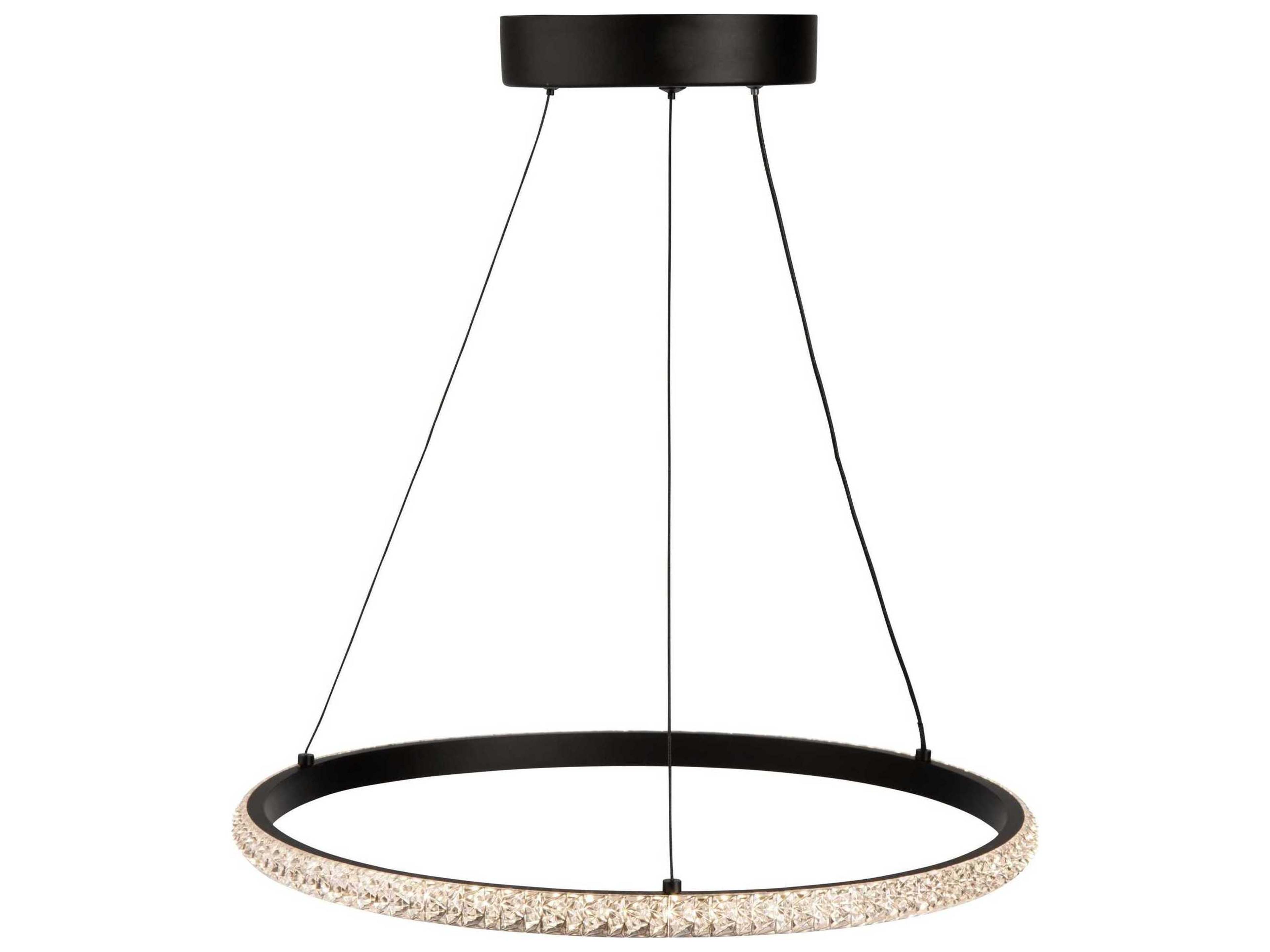 Artcraft Nova Black LED Round Pendant