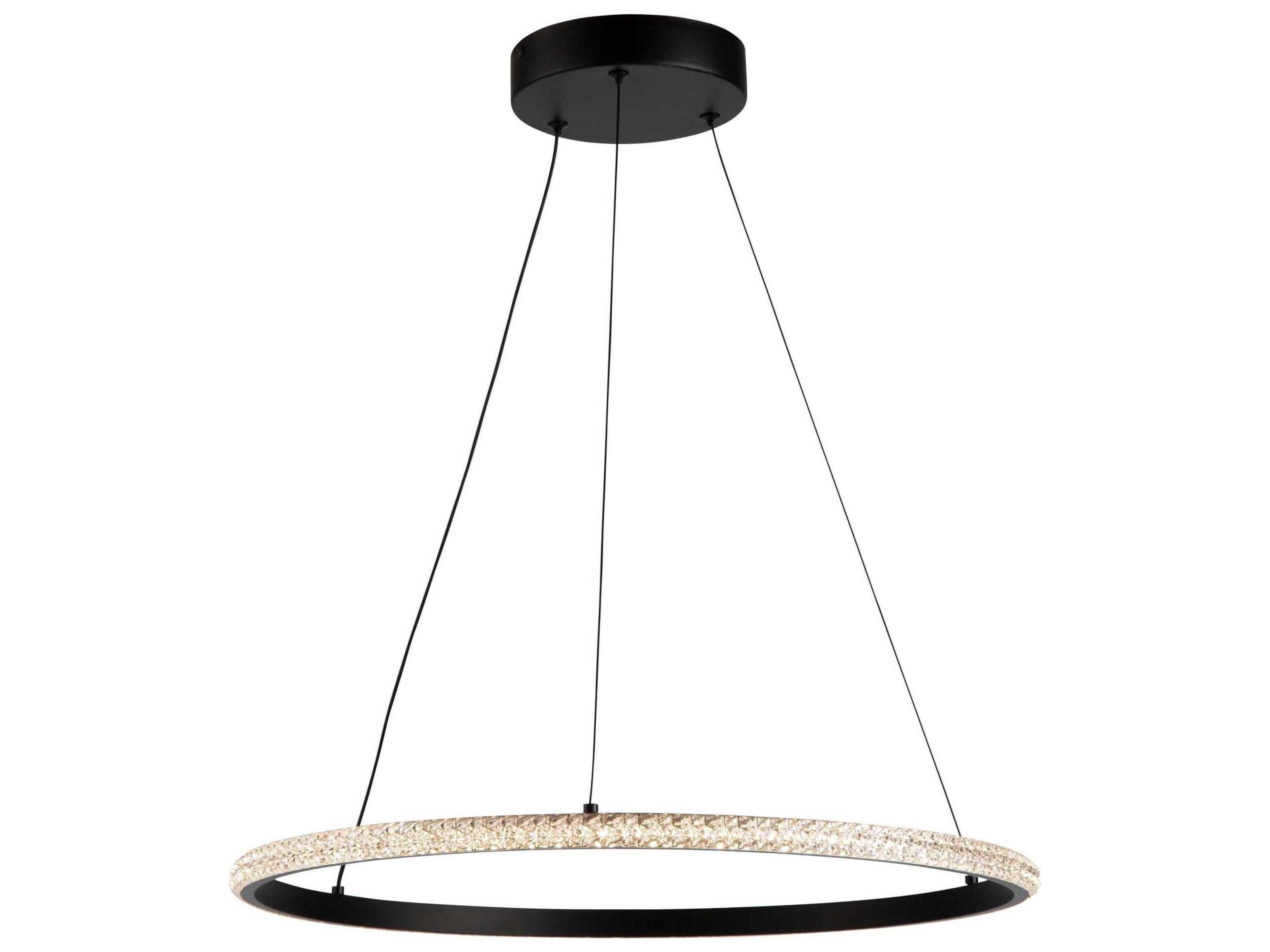 Artcraft Nova Black LED Round Pendant