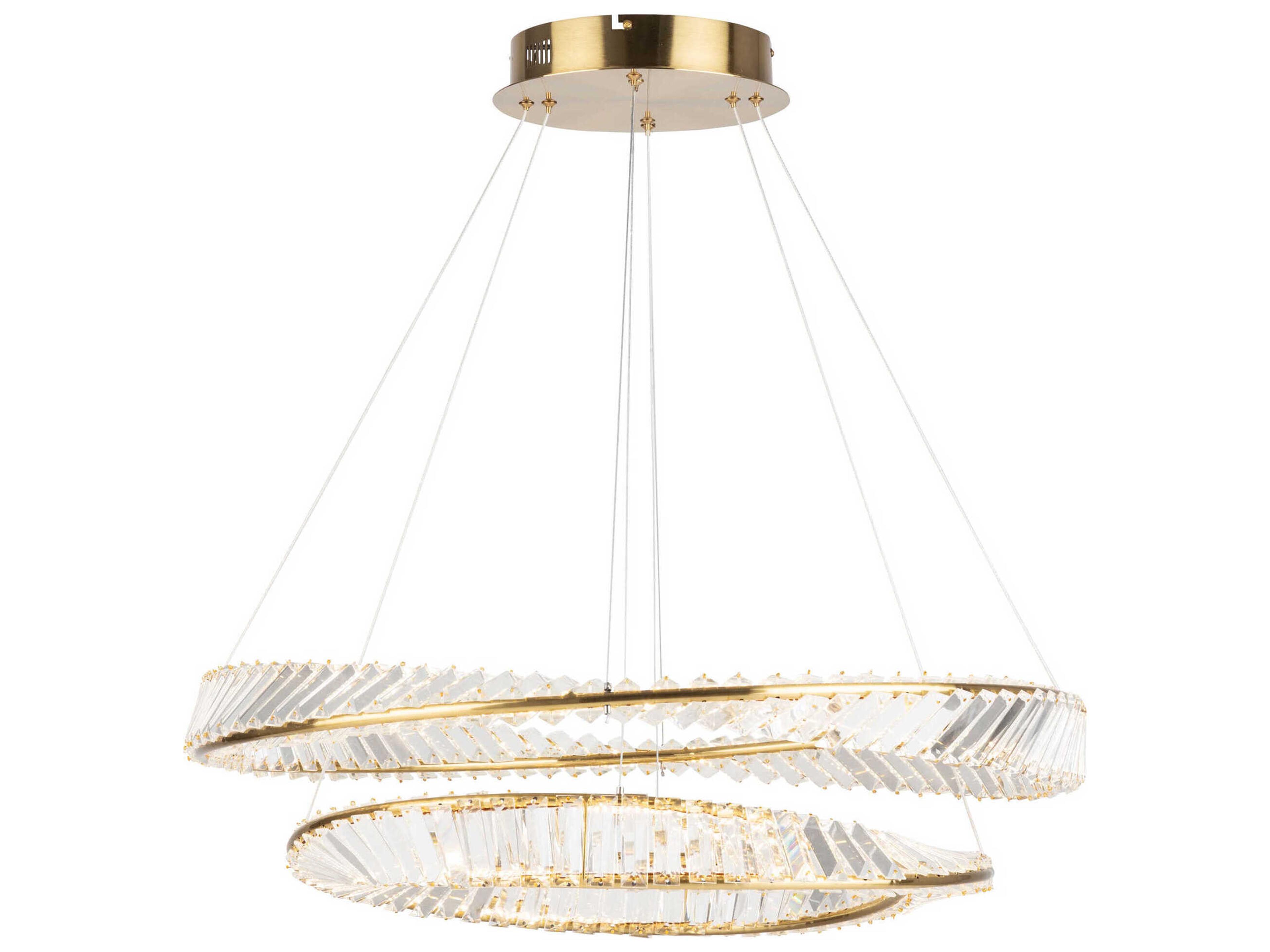 Artcraft Stella Brushed Brass Round Chandelier