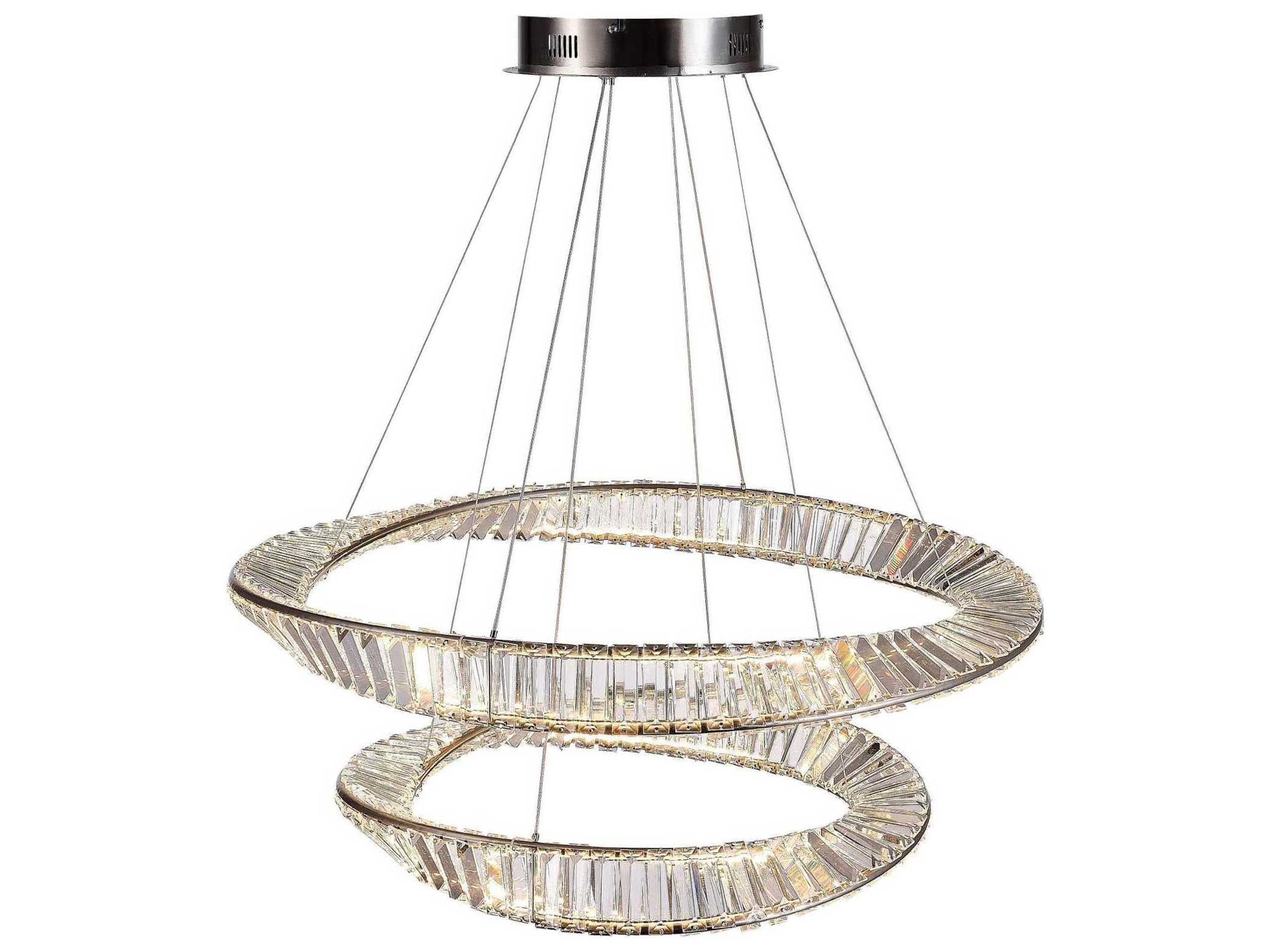 Artcraft Stella Satin Nickel Round Chandelier