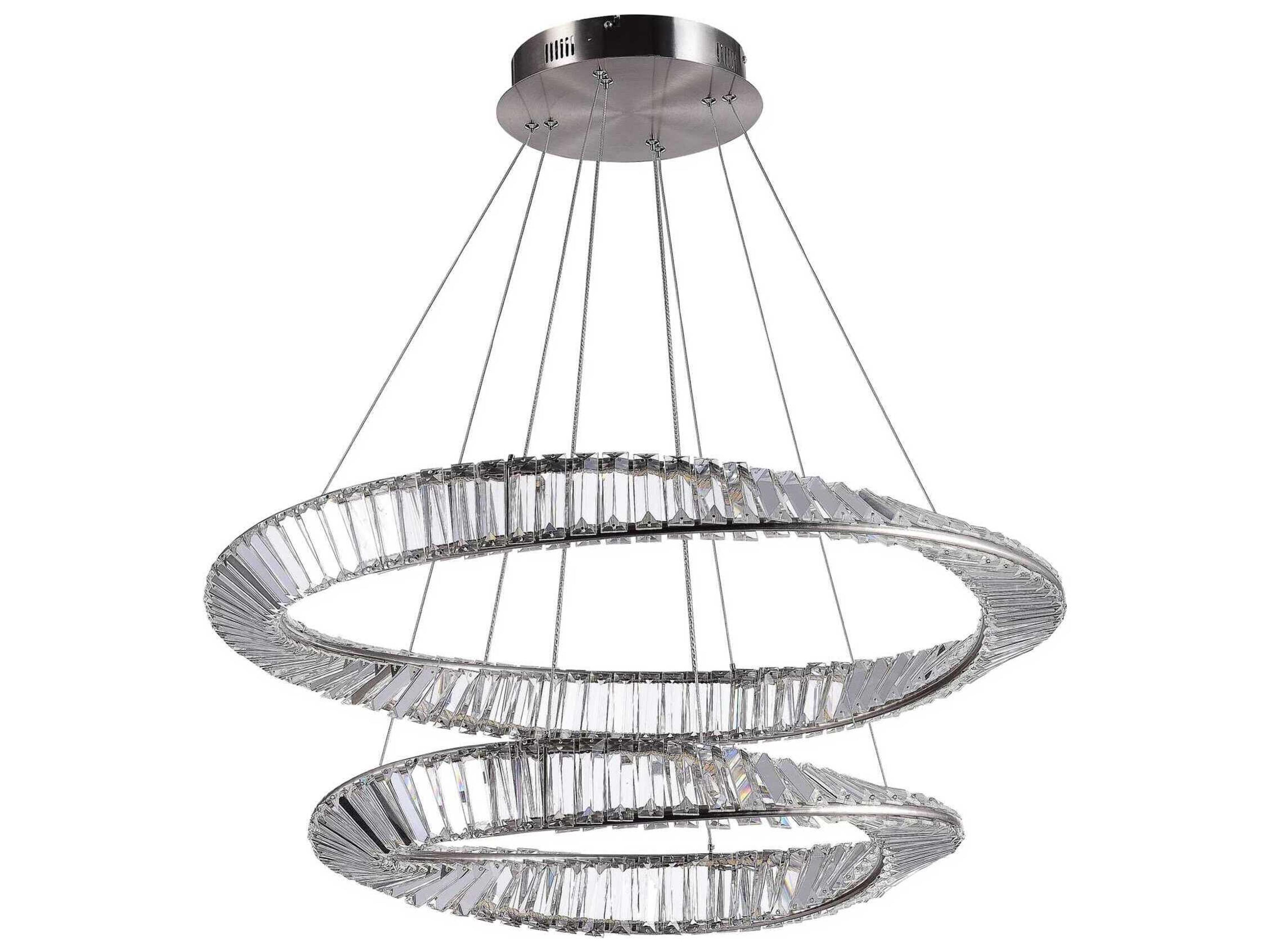 Artcraft Stella Satin Nickel Round Chandelier