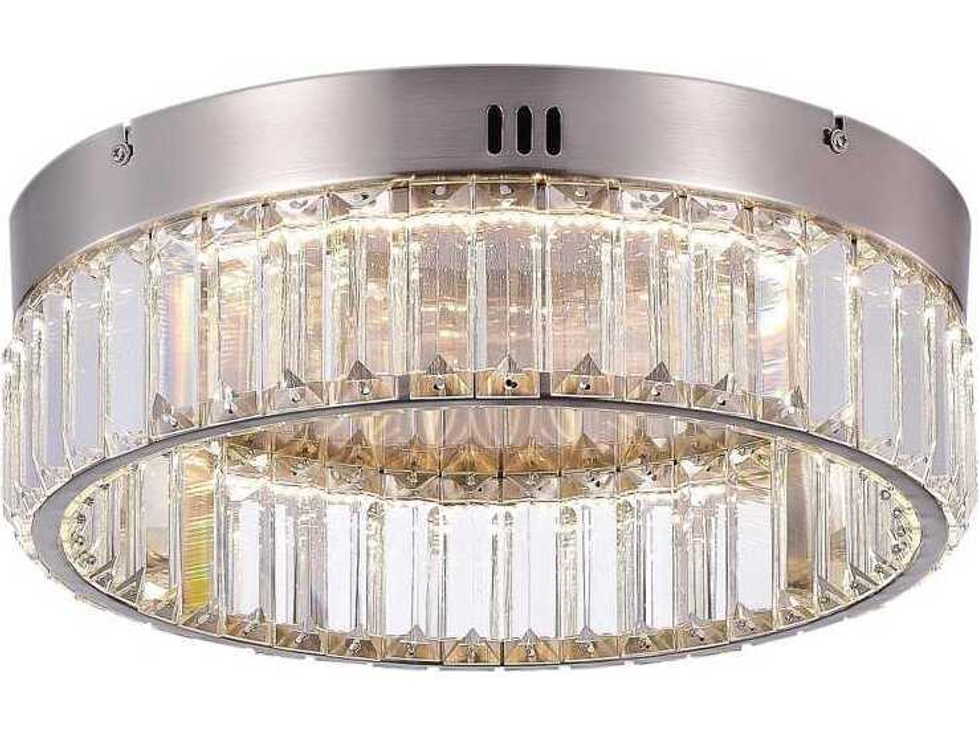 Stella LED Flush Mount Ceiling Light in Satin Nickel