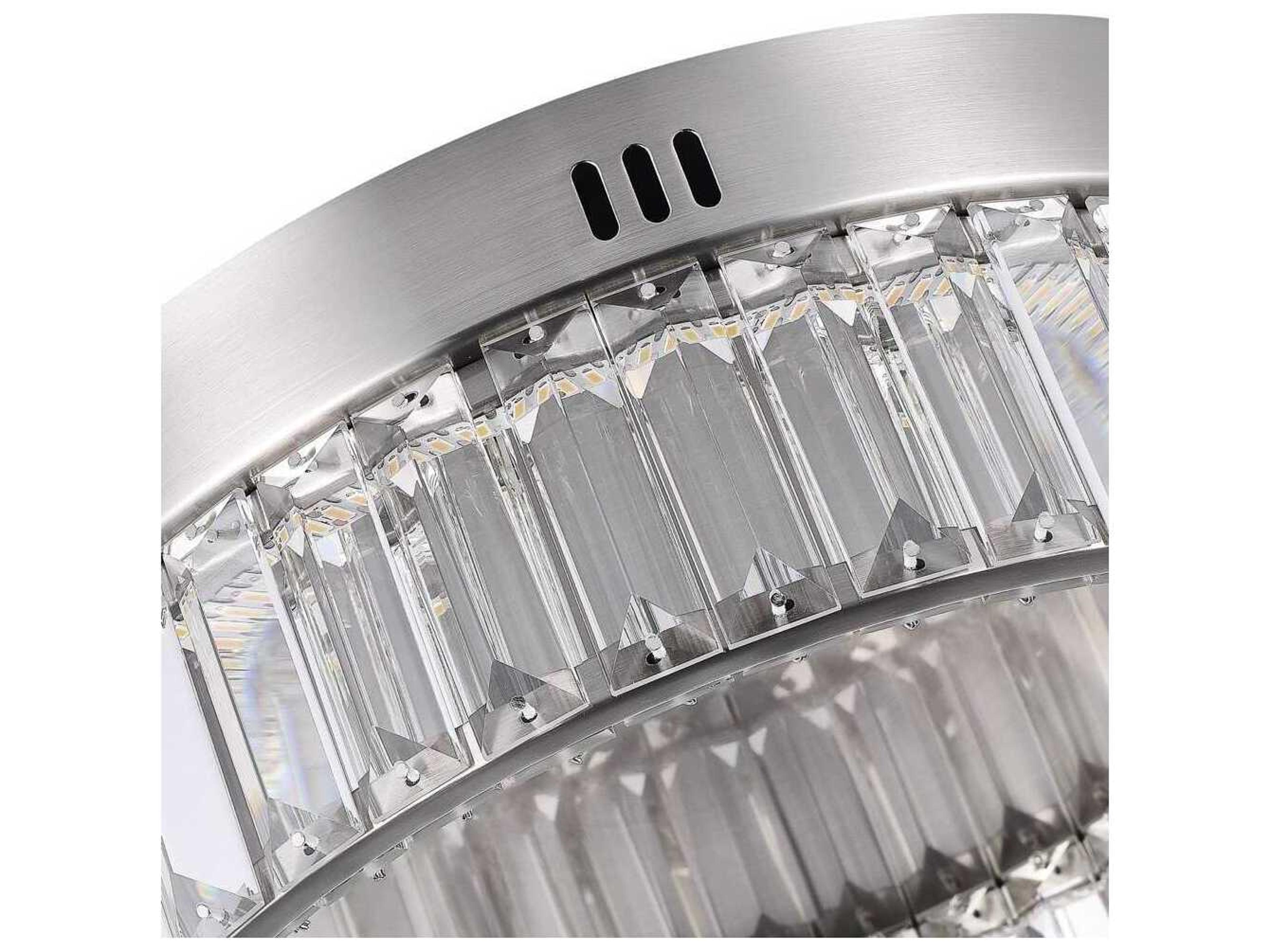 Artcraft Stella Satin Nickel Round Flush Mount