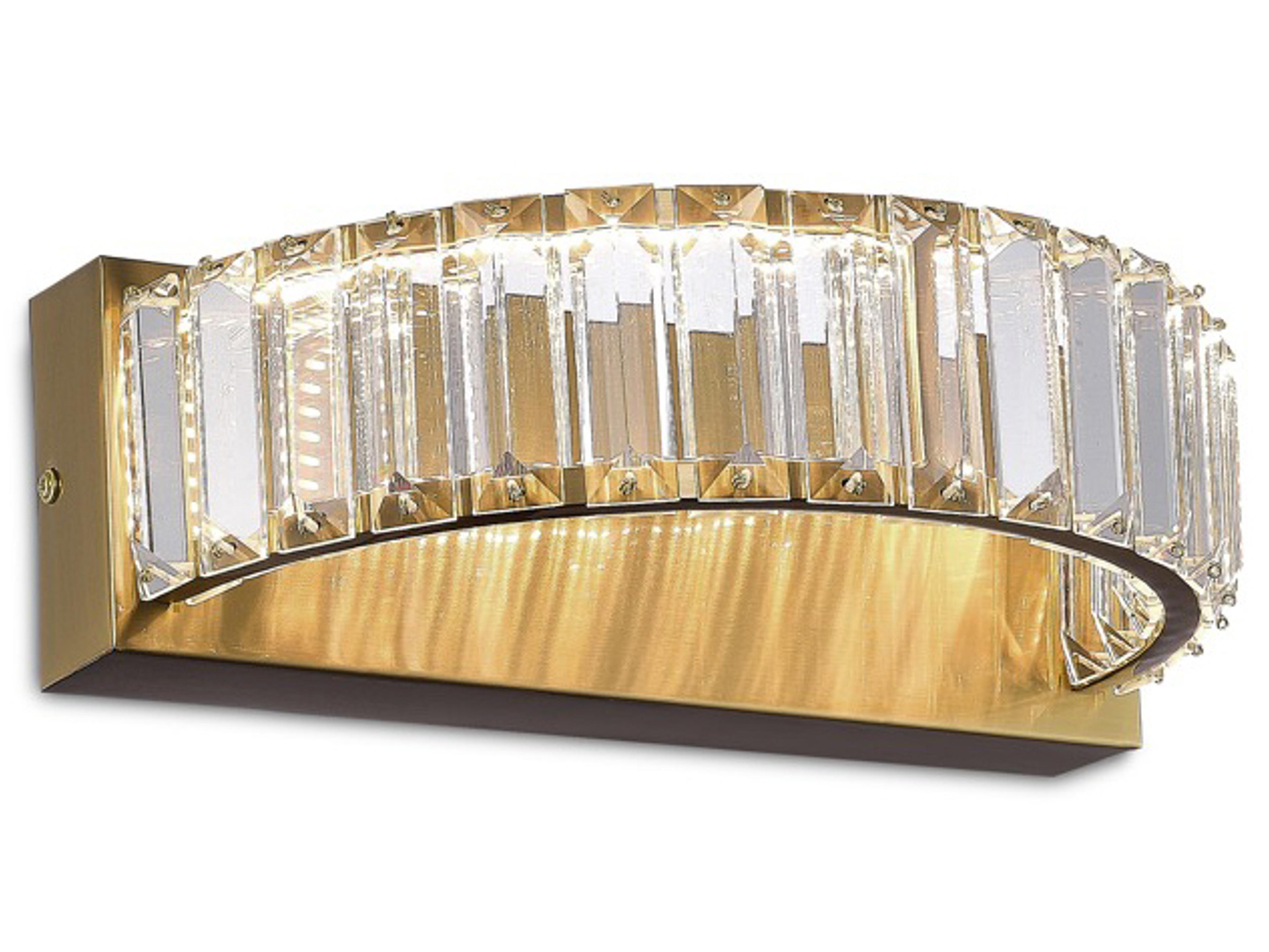 Stella Wall Sconce Brushed Brass Crystal LED
