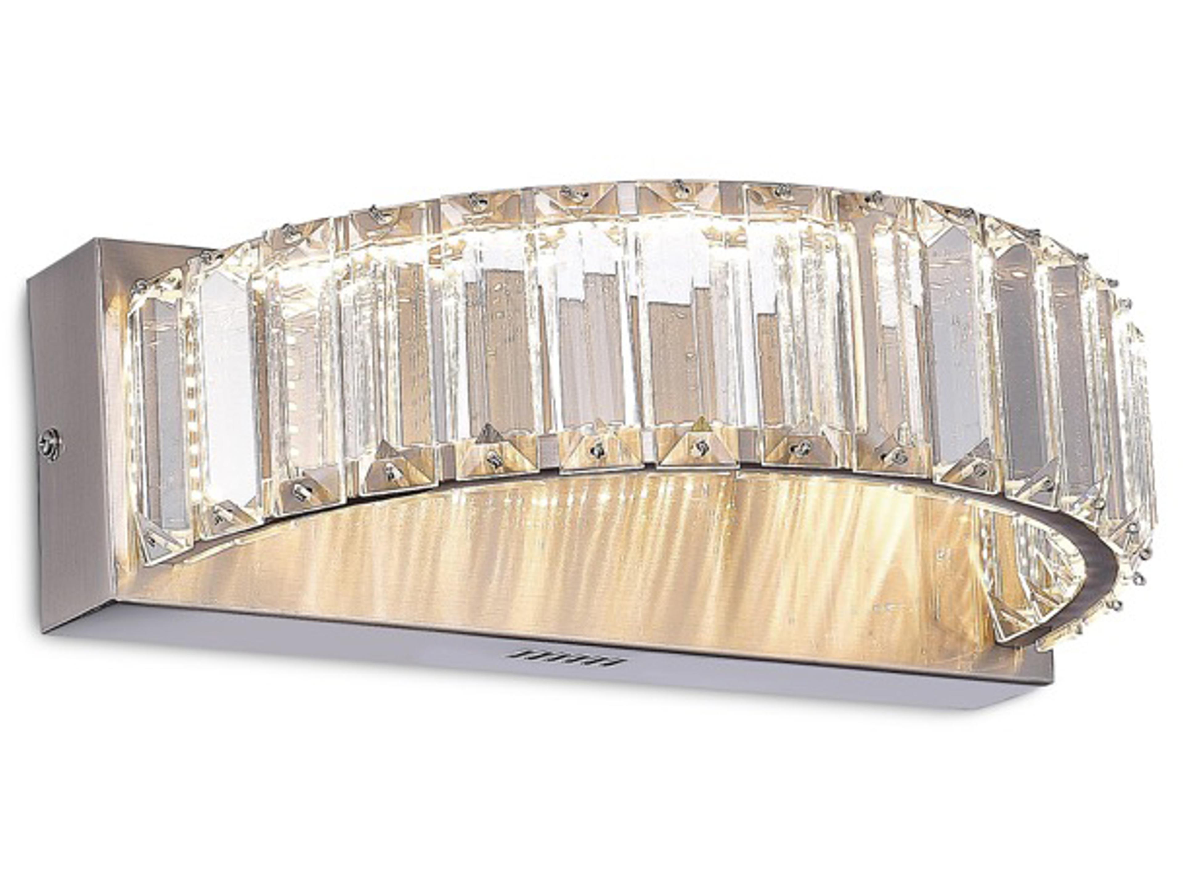 Stella LED Wall Sconce in Satin Nickel with Crystals