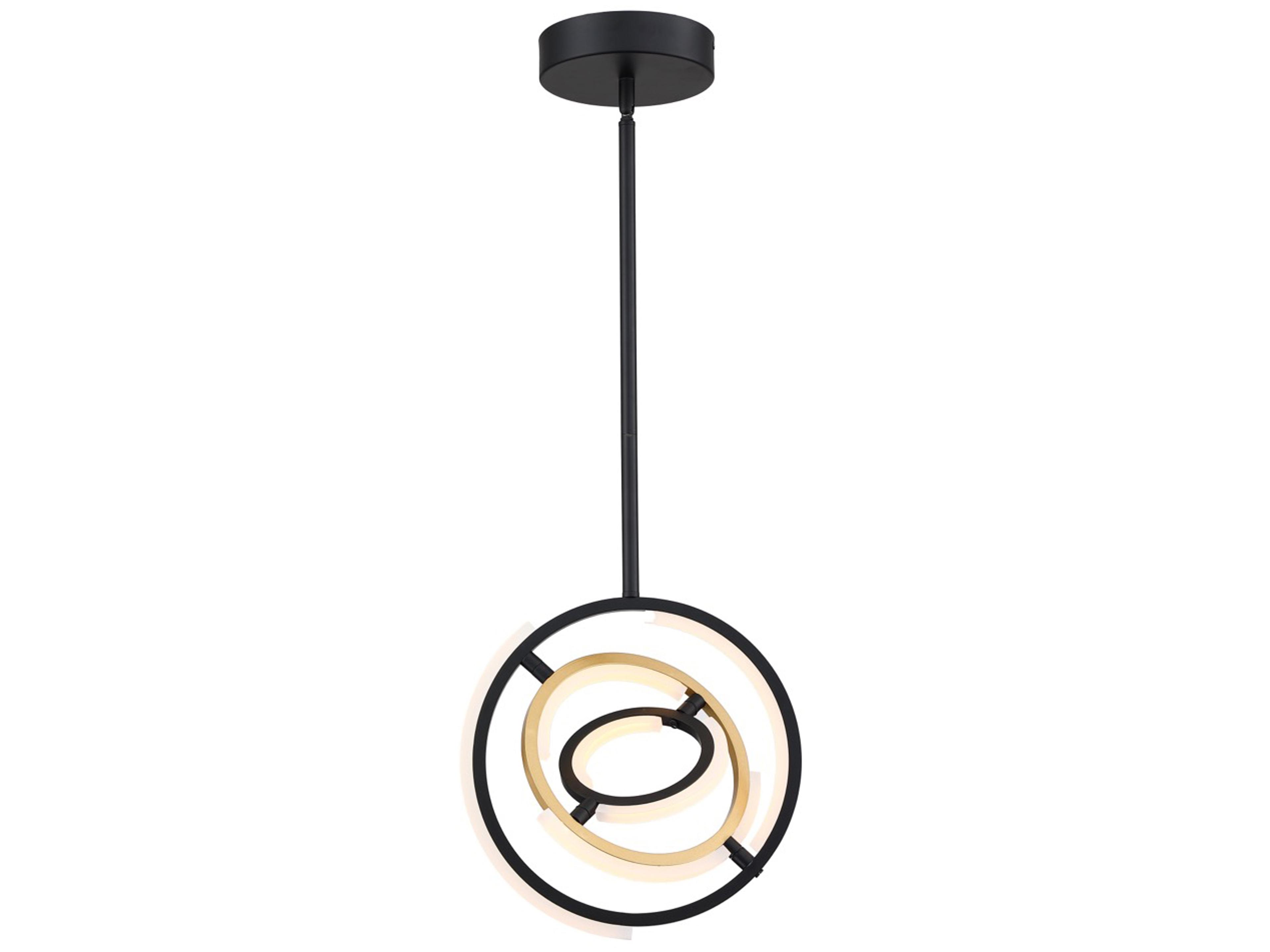 Artcraft Trilogy Black Brass Geometric Pendant
