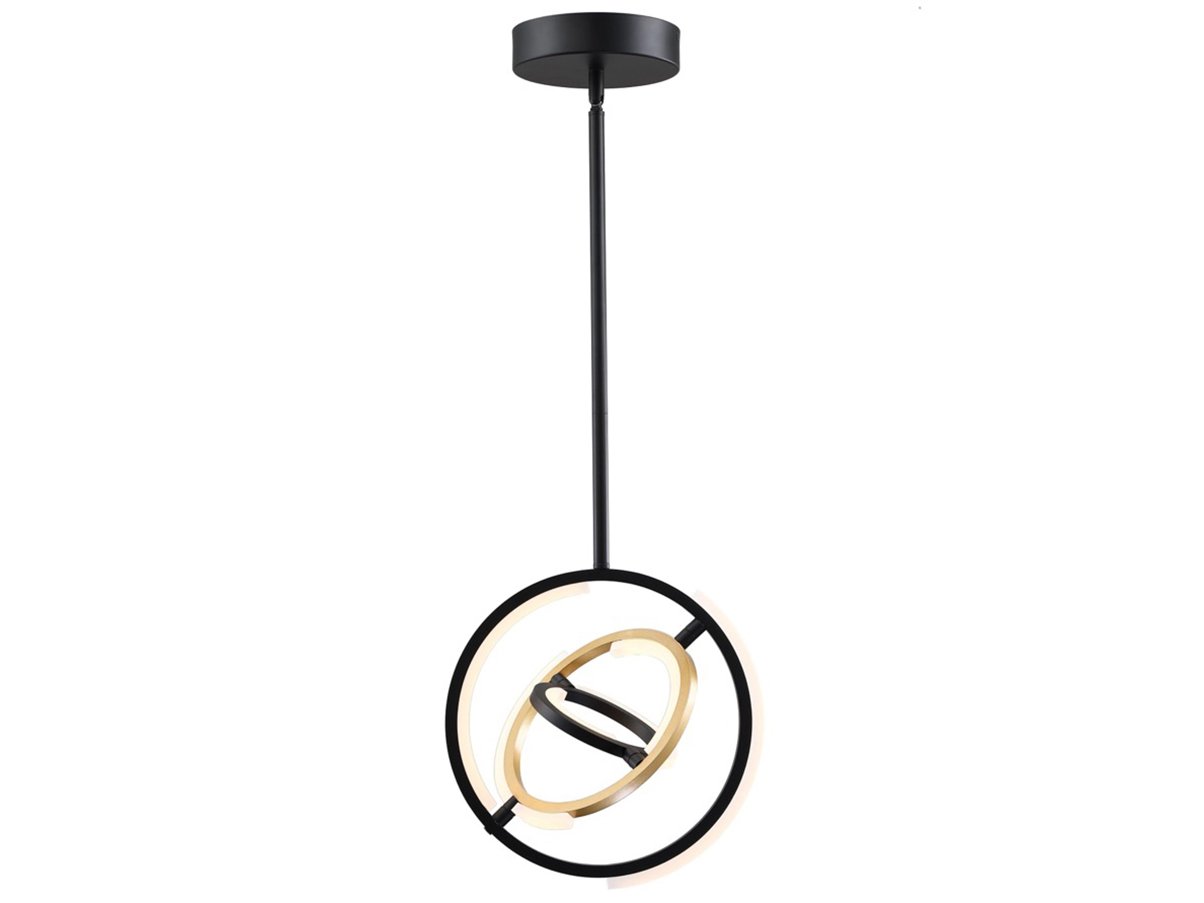 Artcraft Trilogy Black Brass Geometric Pendant