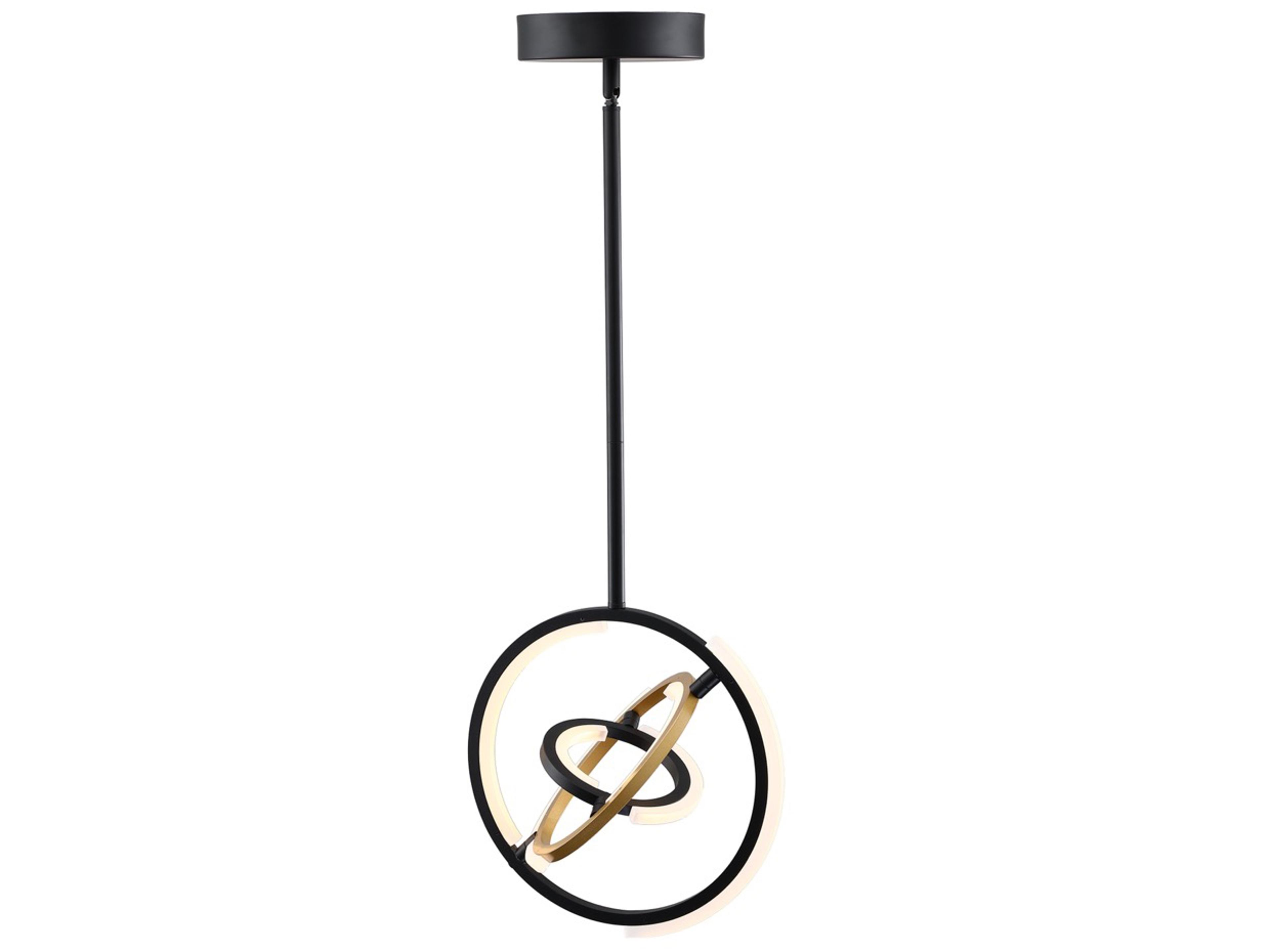 Artcraft Trilogy Black Brass Geometric Pendant
