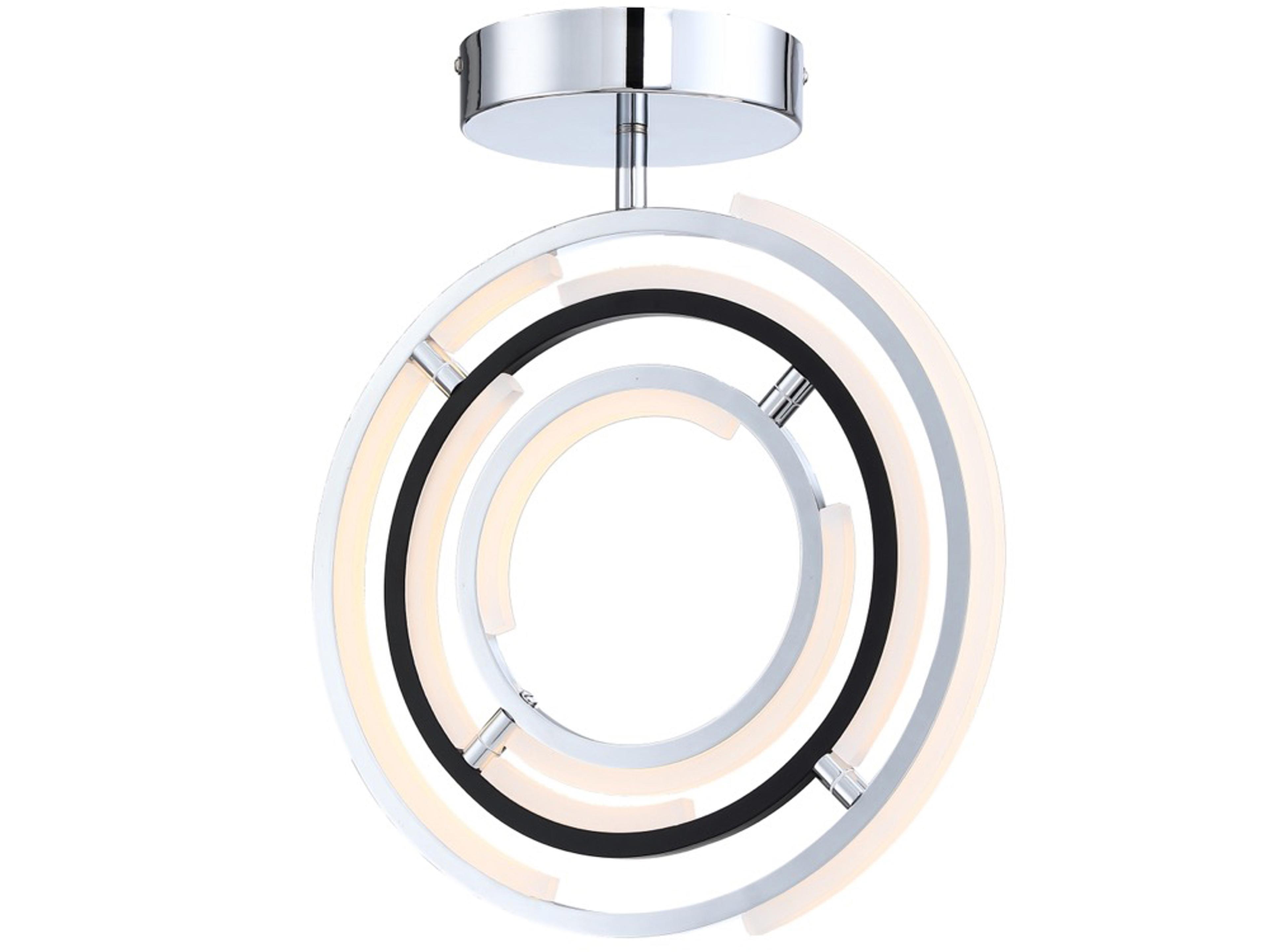 Artcraft Trilogy Polished Nickel Geometric Semi Flush Mount