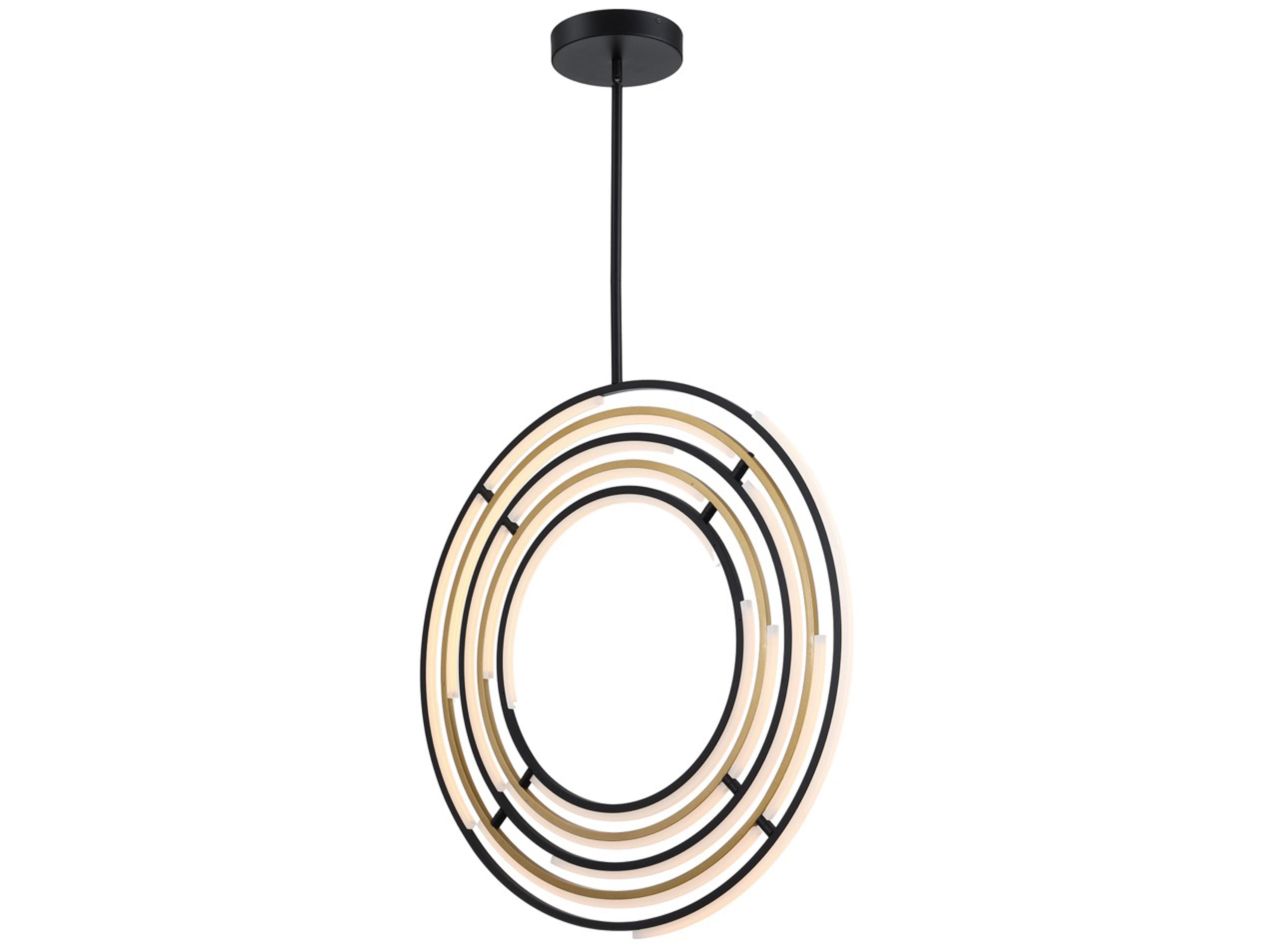 Artcraft Trilogy Black Brass Geometric Pendant