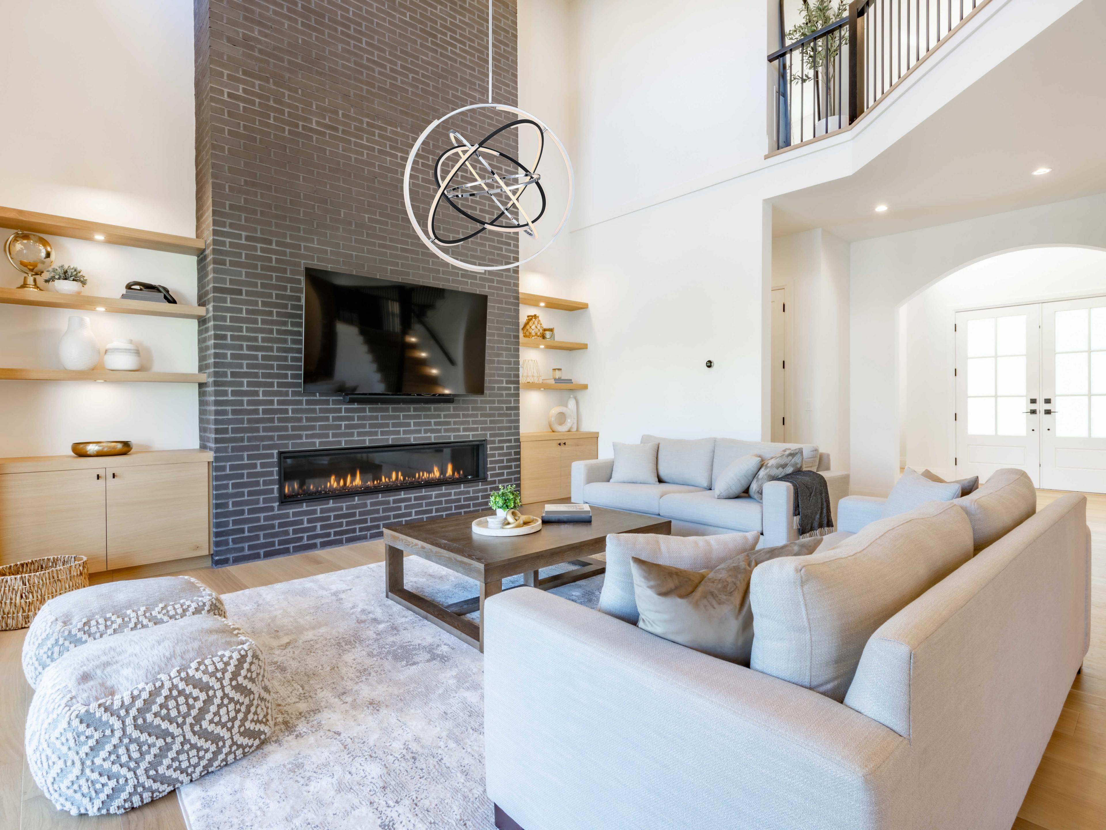 Artcraft Trilogy Polished Nickel Geometric Pendant