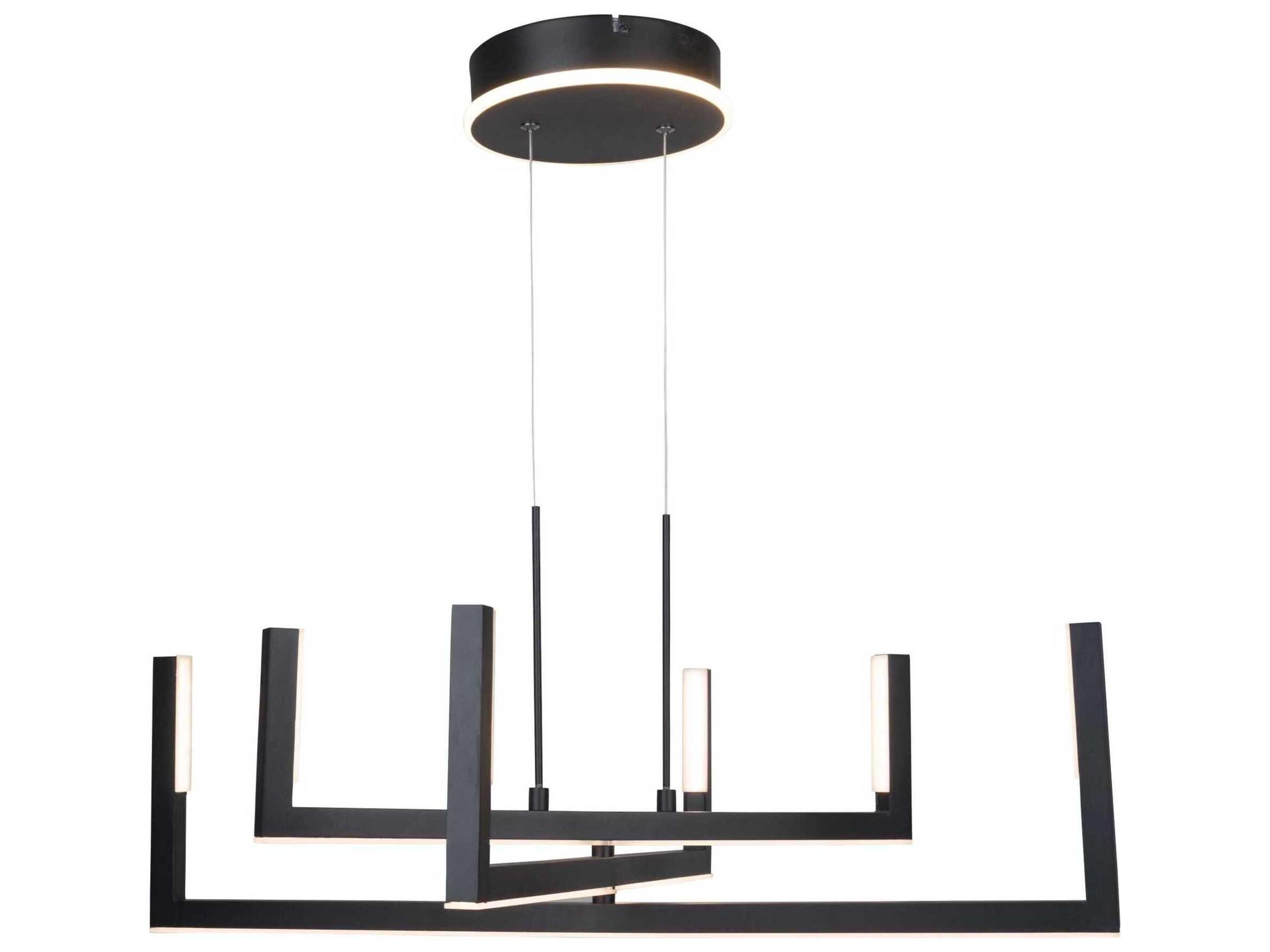 Artcraft Silicon Valley Black LED Geometric Pendant