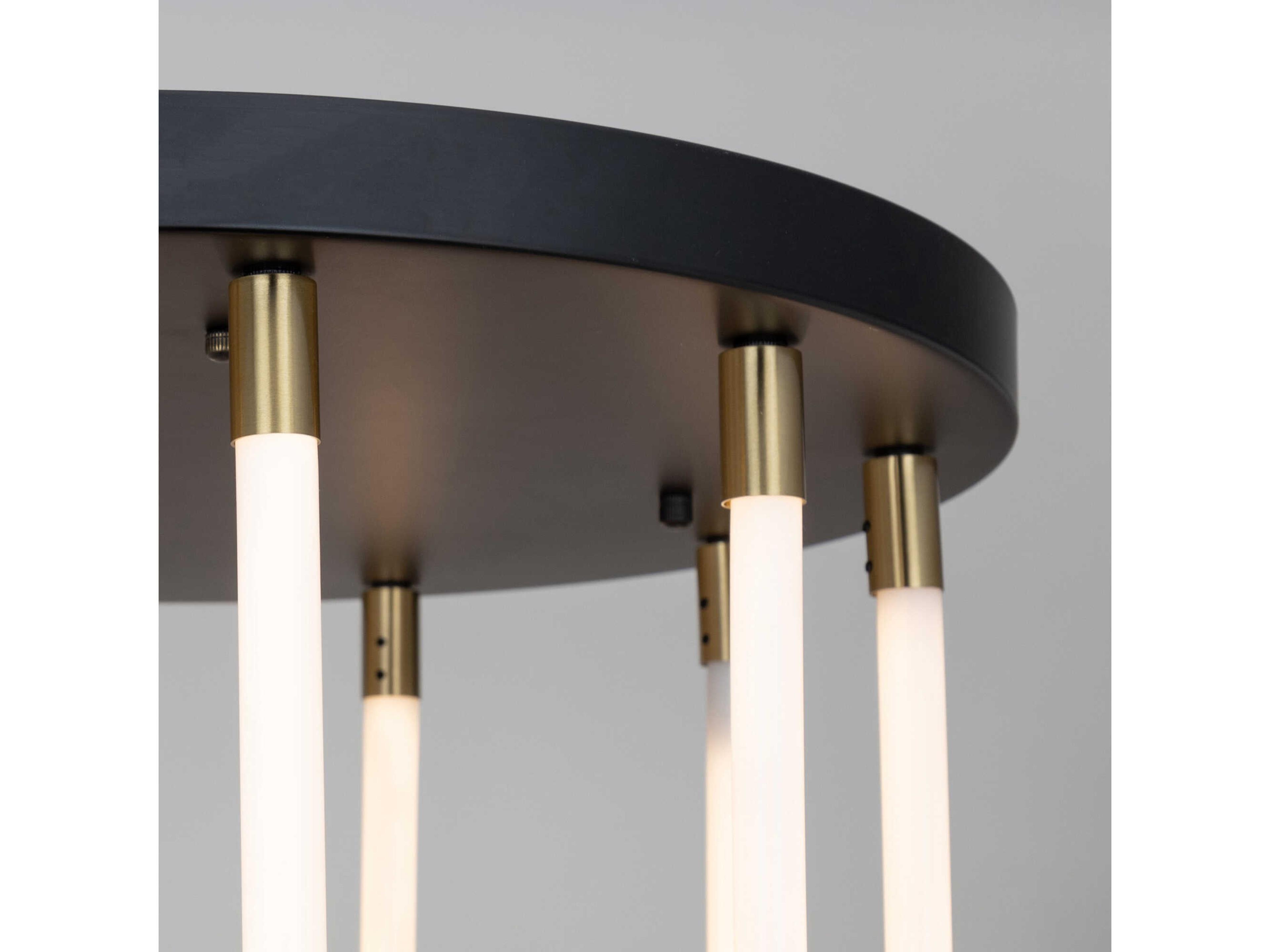 Artcraft Cascata 5-Light Black Brushed Brass Pendant