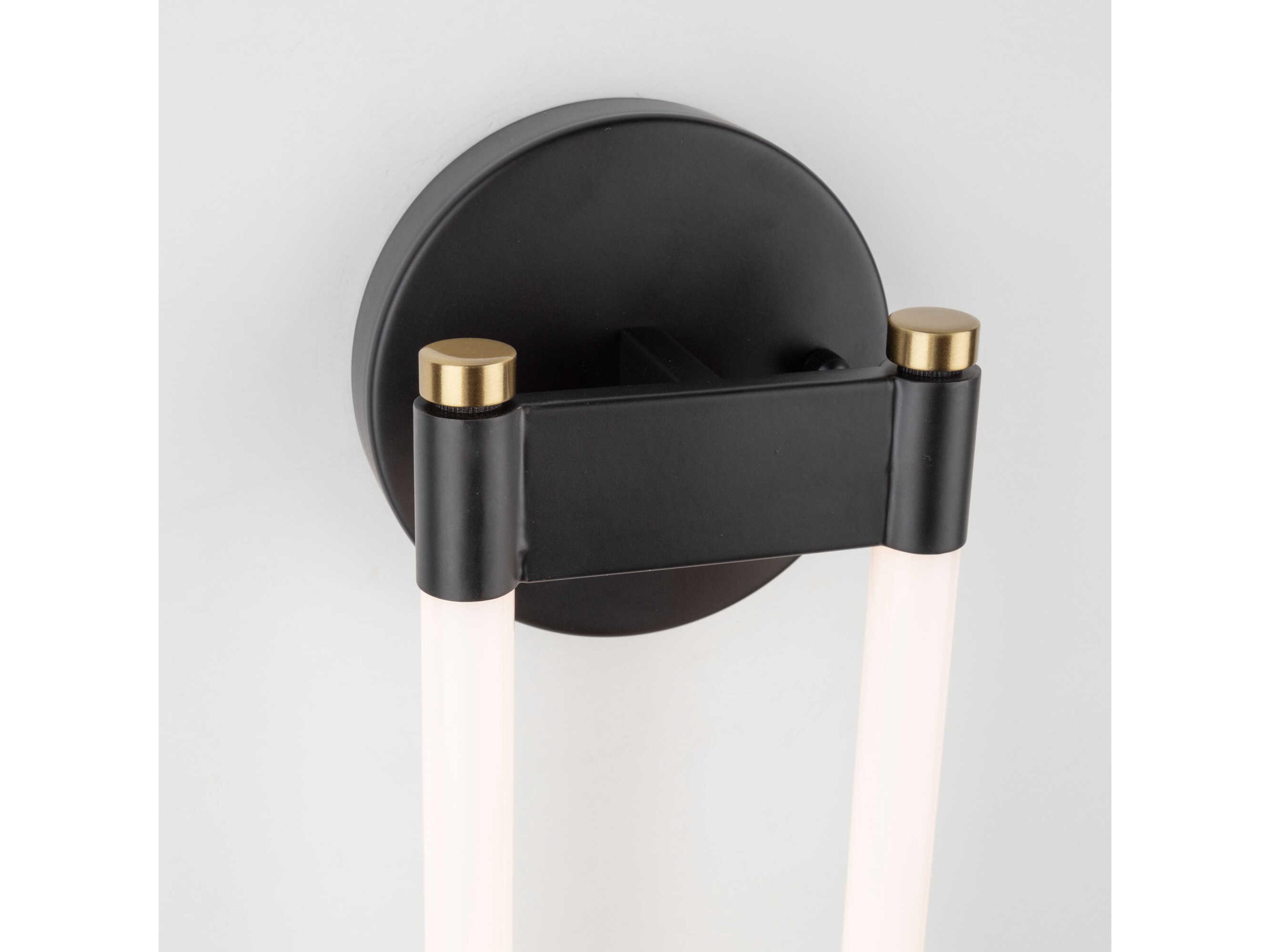 Artcraft Cascata 2-Light Black Brushed Brass Wall Sconce