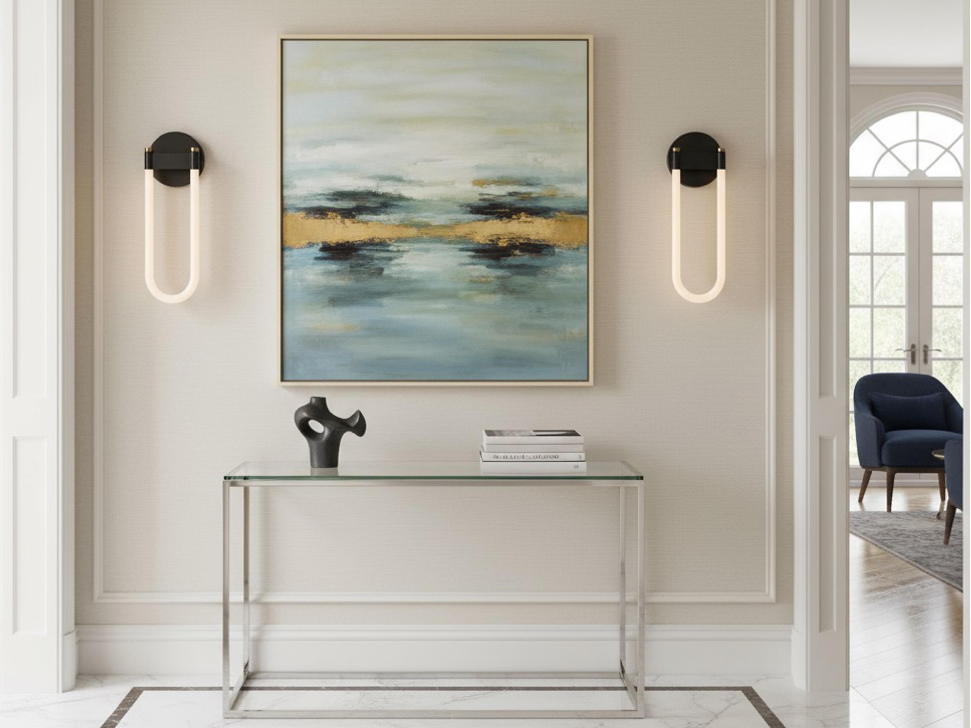 Artcraft Cascata 2-Light Black Brushed Brass Wall Sconce