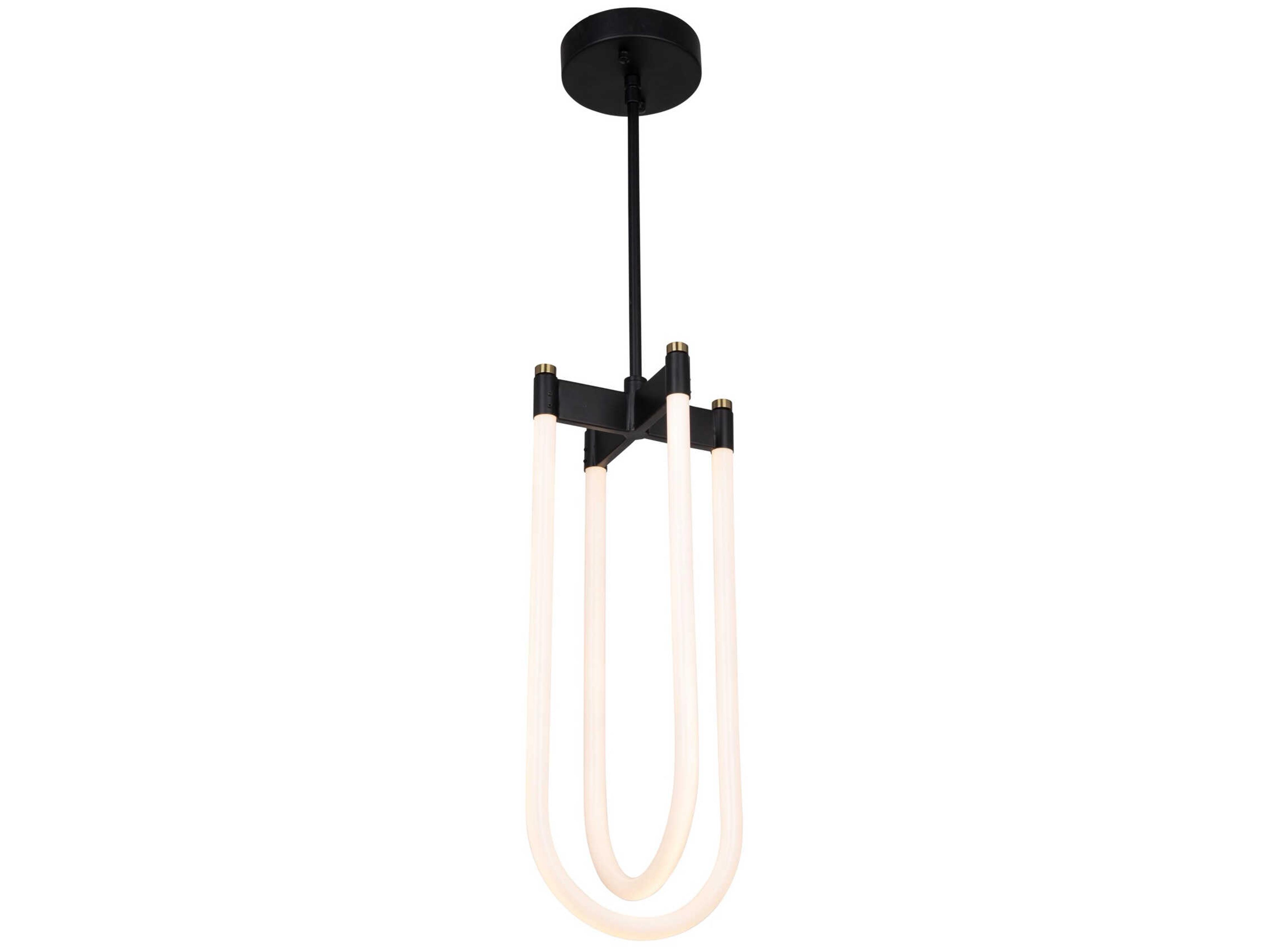 Artcraft Cascata 2-Light Black Brushed Brass Mini Pendant