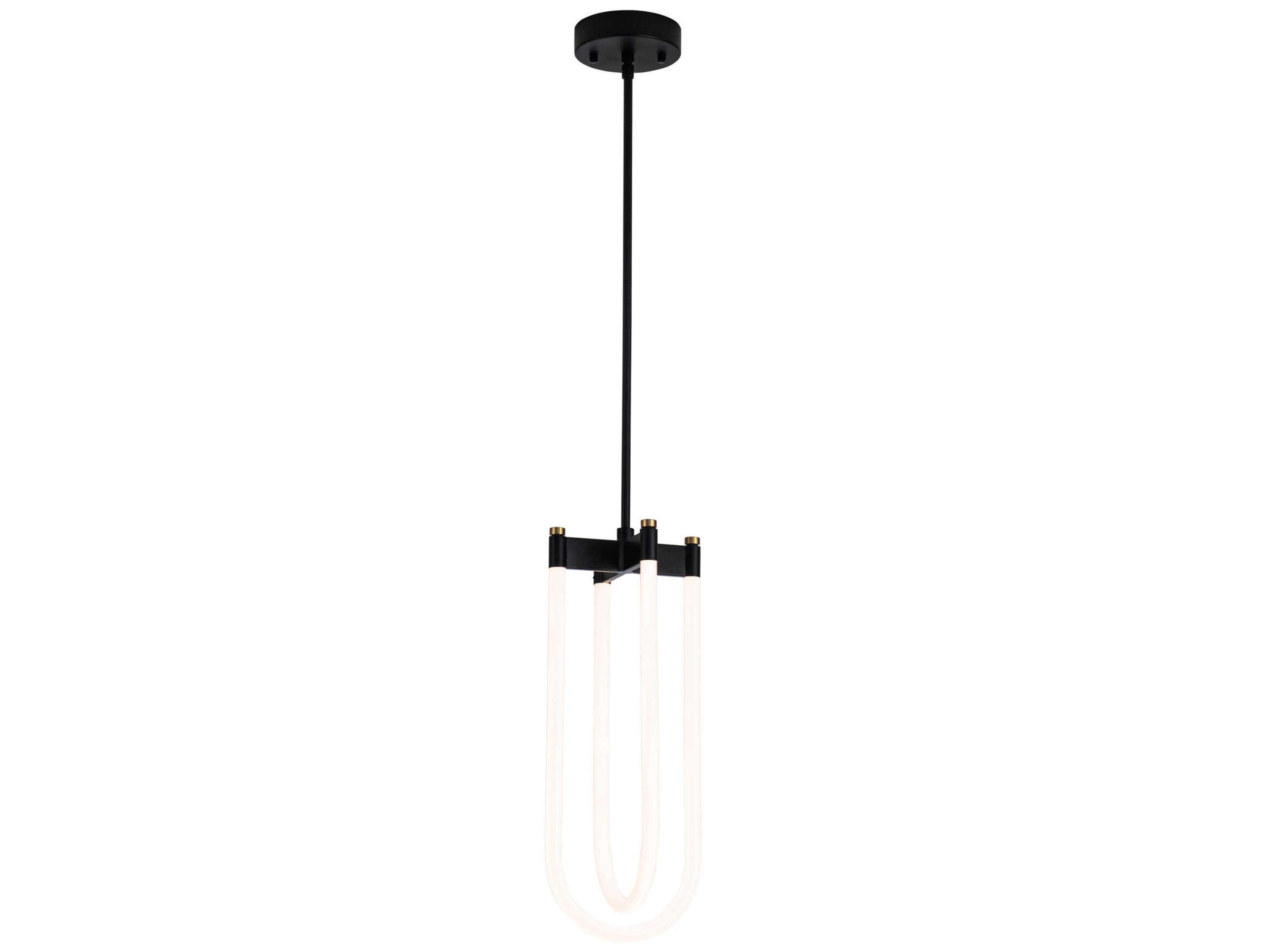 Artcraft Cascata 2-Light Black Brushed Brass Mini Pendant