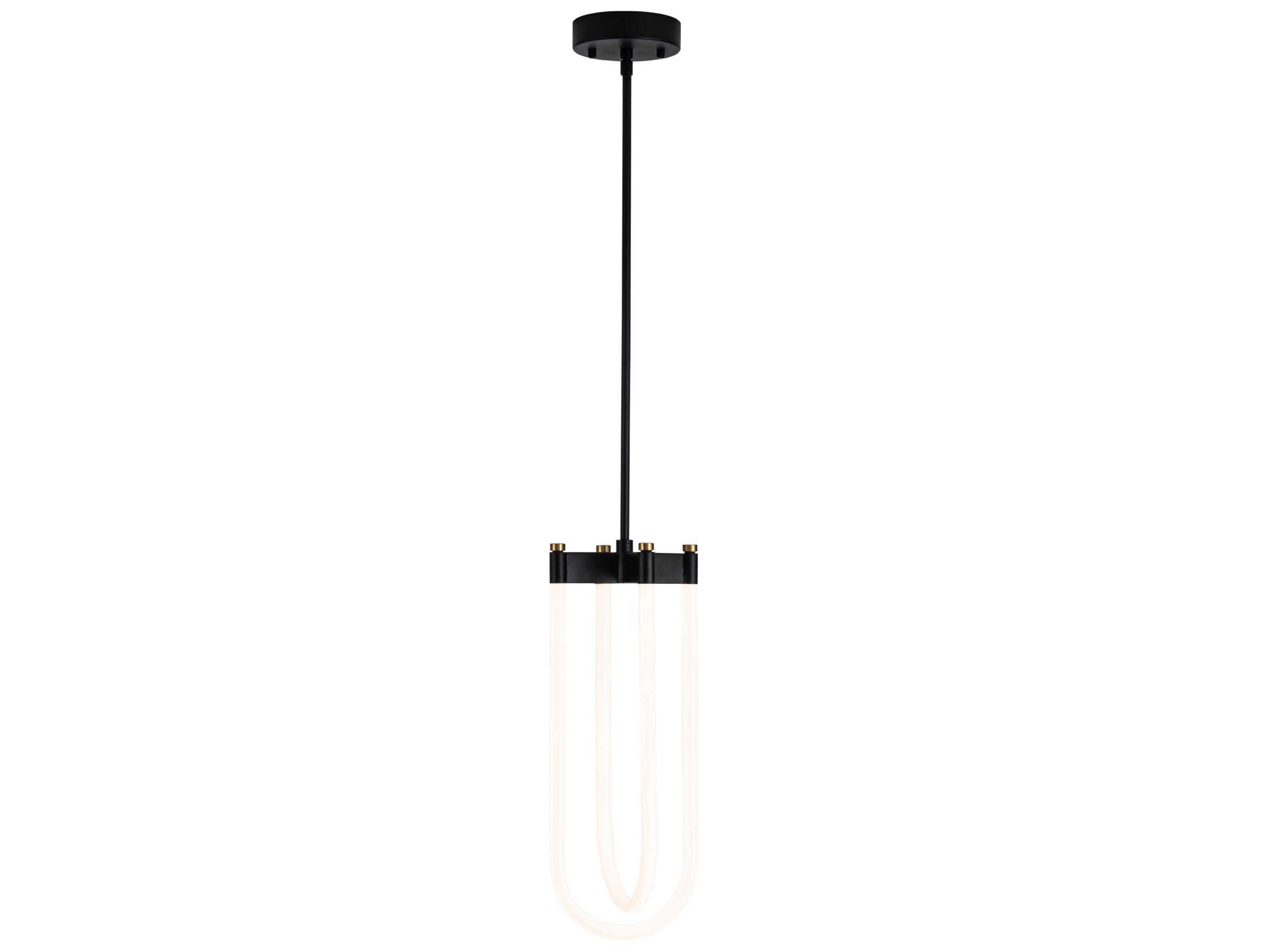 Artcraft Cascata 2-Light Black Brushed Brass Mini Pendant