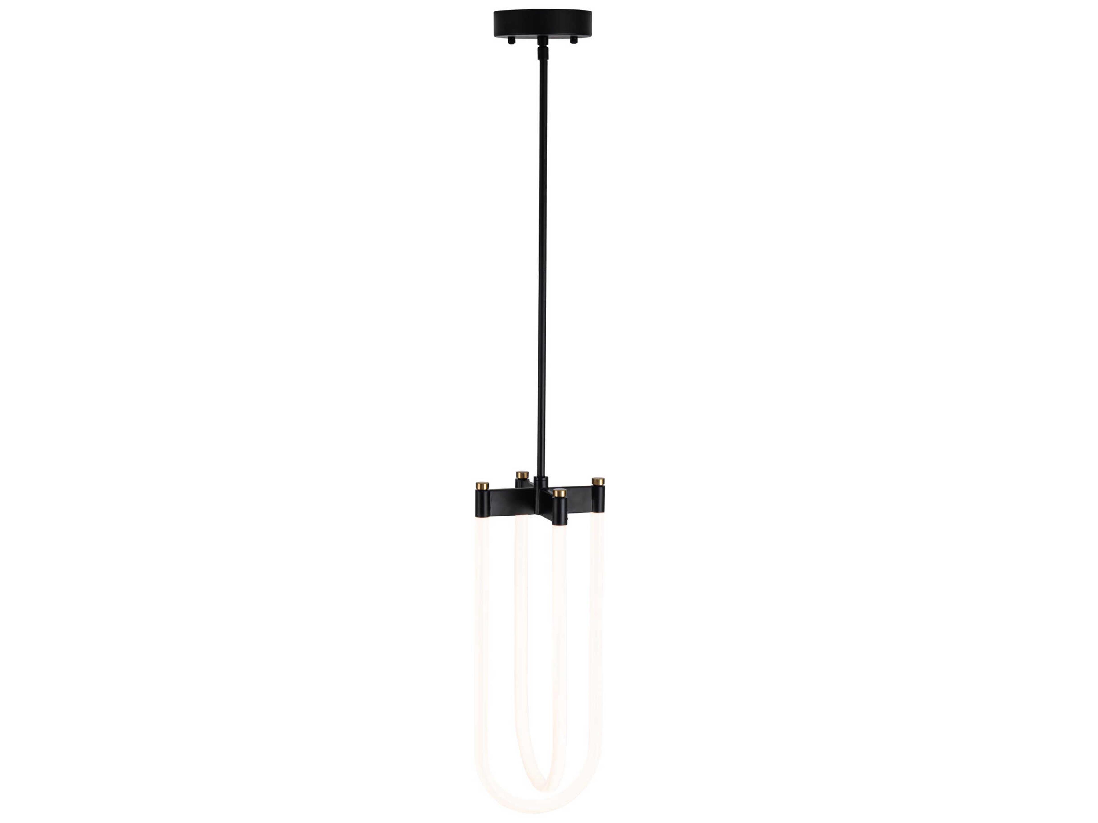 Artcraft Cascata 2-Light Black Brushed Brass Mini Pendant
