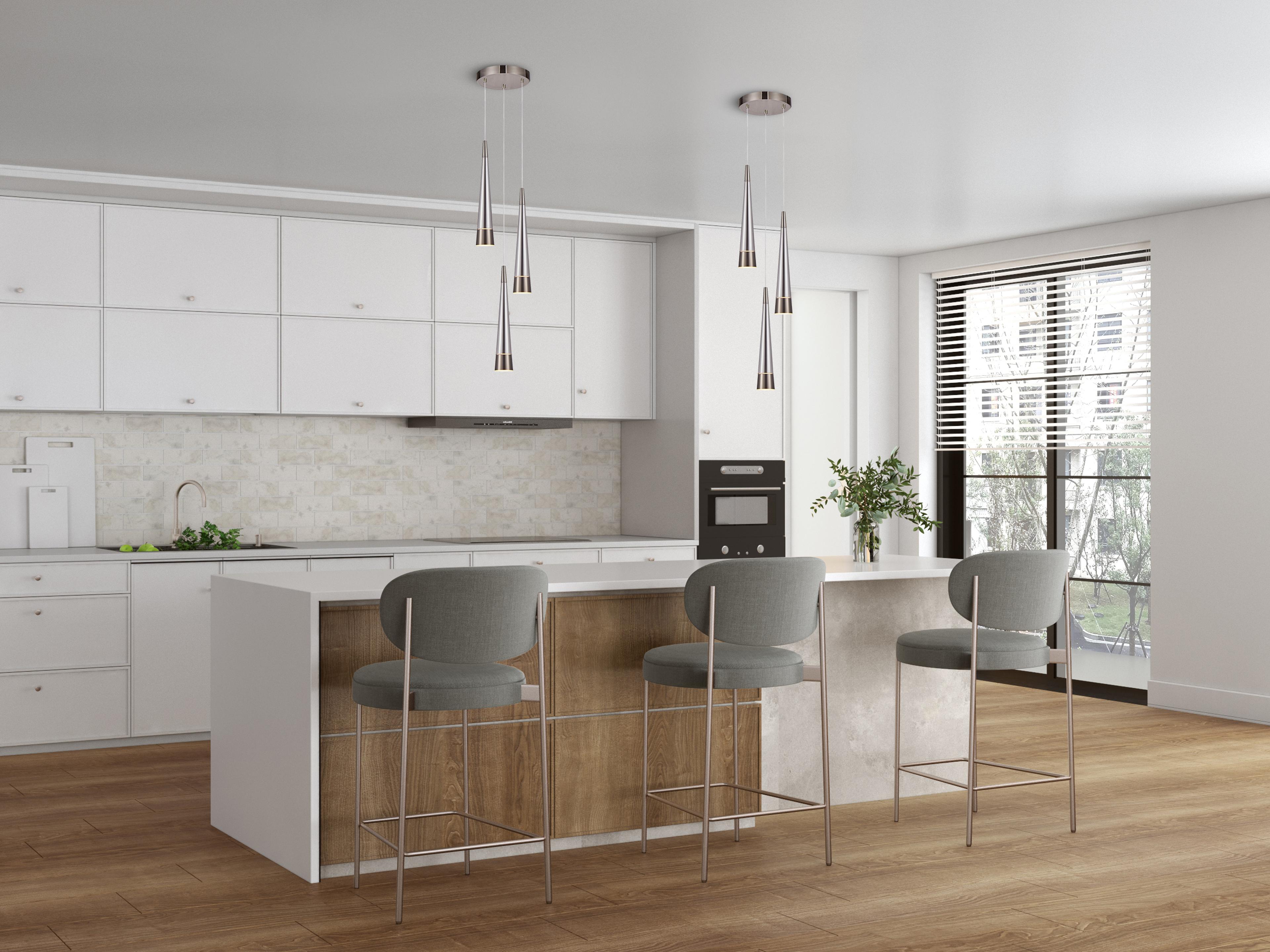 Artcraft Sunnyvale 3-Light Pearl Black Smoke Mini Pendant